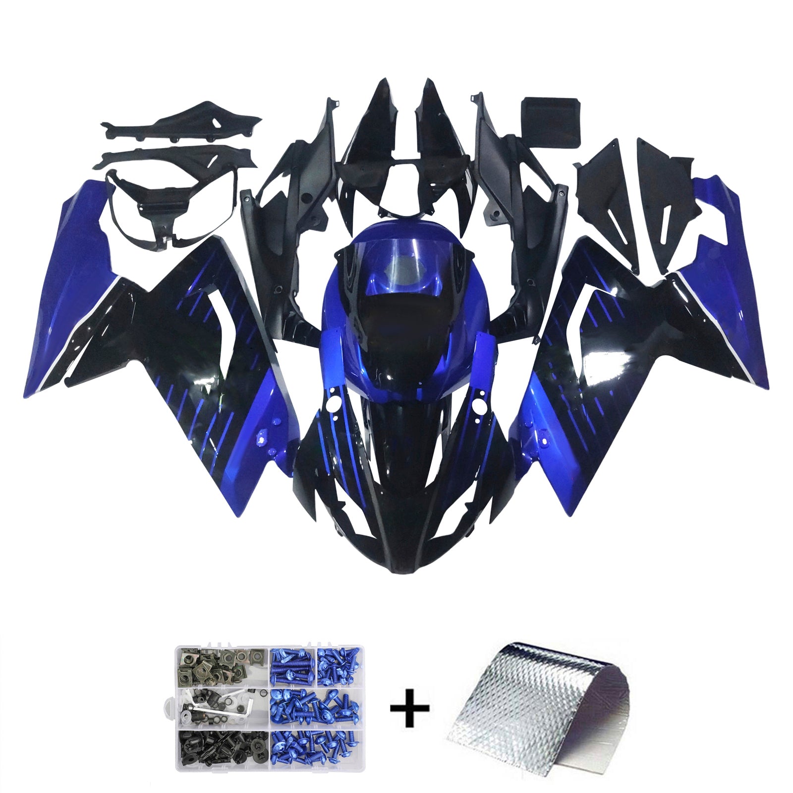 Amotopart 2006-2011 RS125 Aprilia Blue & Black Style2 Fairing Kit