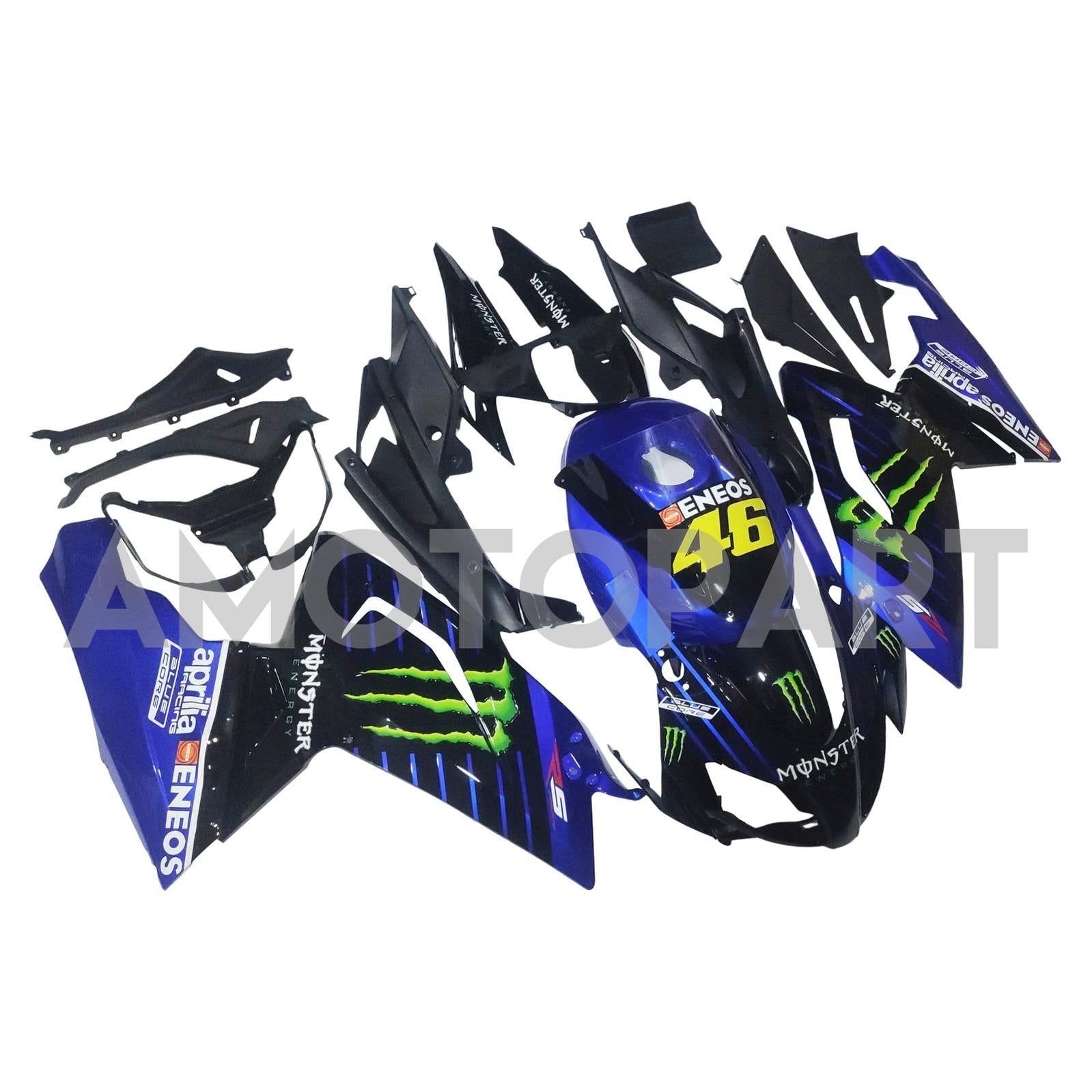 Amotopart 2006-2011 RS125 Aprilia Blue&Black Style2 Fairing Kit