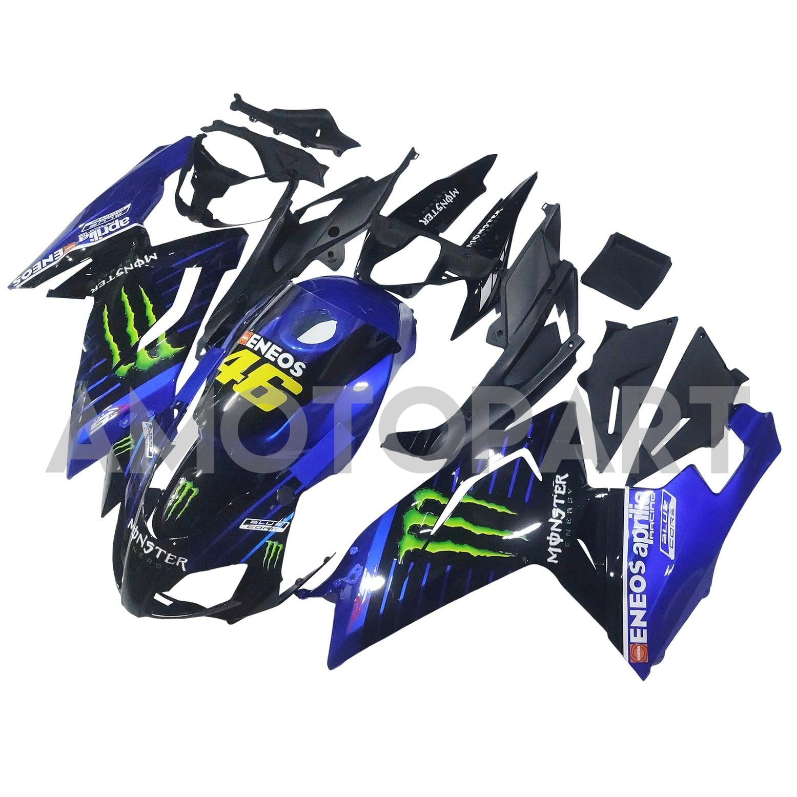 Amotopart 2006-2011 RS125 Aprilia Blue&Black Style2 Fairing Kit