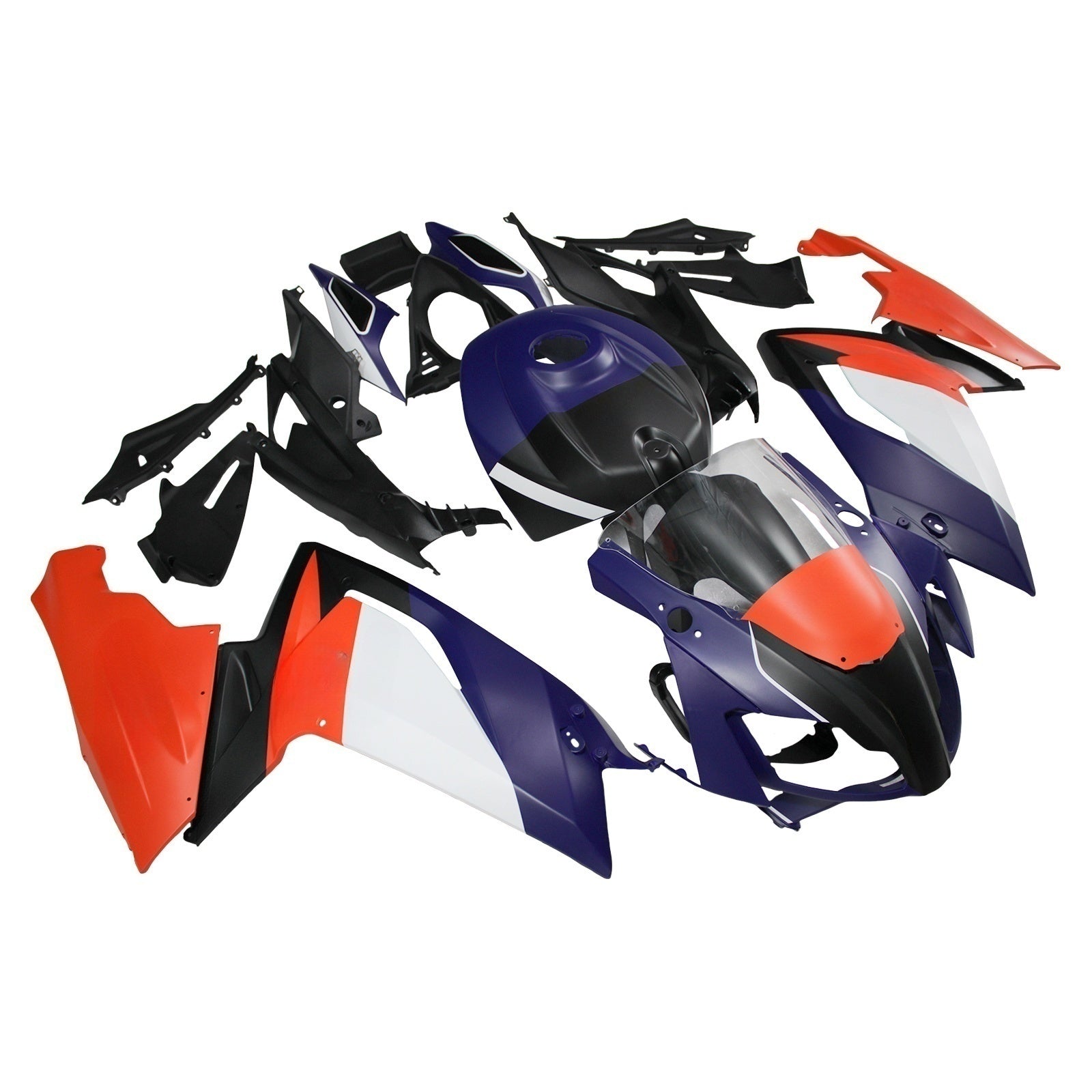 Amotopart 2006-2011 RS125 Aprilia Orange & Blue Fairing Kit