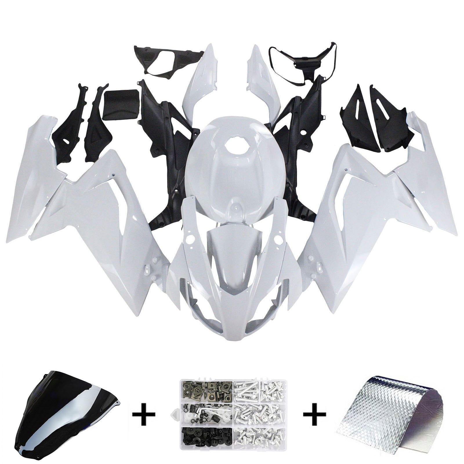 Amotopart 2006-2011 RS125 Aprilia White Fairing Kit