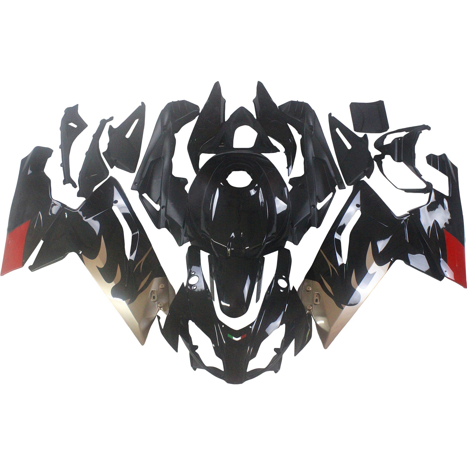 AMOTOPART 2006-2011 RS125 APRILIA GLOSS Black & Red Fairing Kit