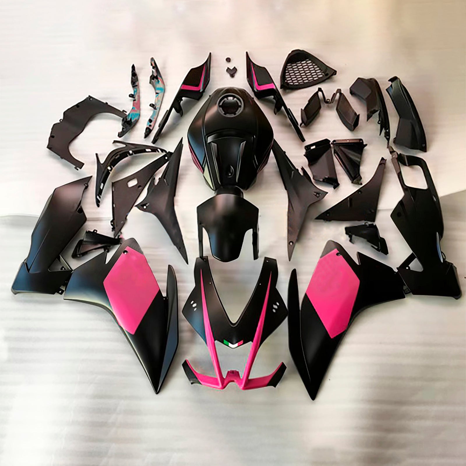 Amotopart 2006–2011 Aprilia RS125 Schwarz-Rosa Verkleidungsset