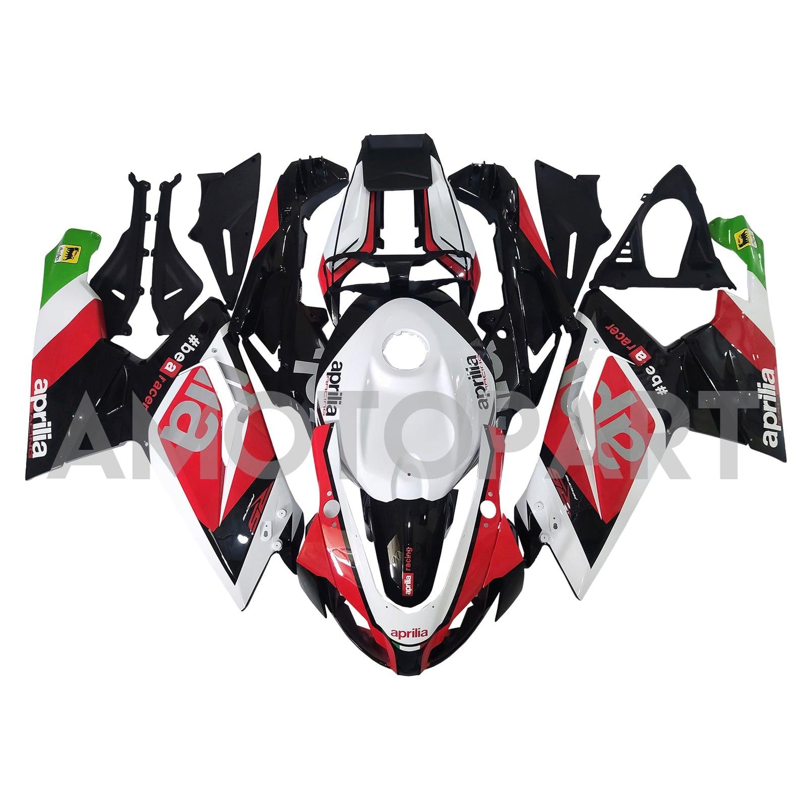 Amotopart 2006-2011 Aprilia RS125 White Black Red Fairing Kit