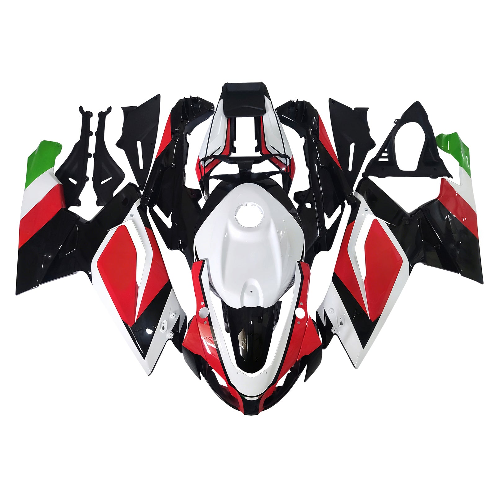 Amotopart 2006-2011 Aprilia RS125 White Black Red Fairing Kit