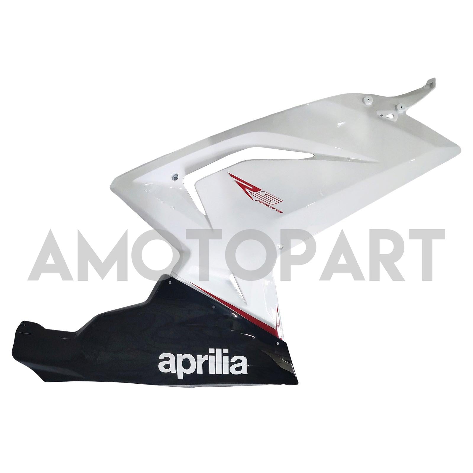 Amotopart 2006-2011 Aprilia RS125 Glossy White Black Fairing Kit