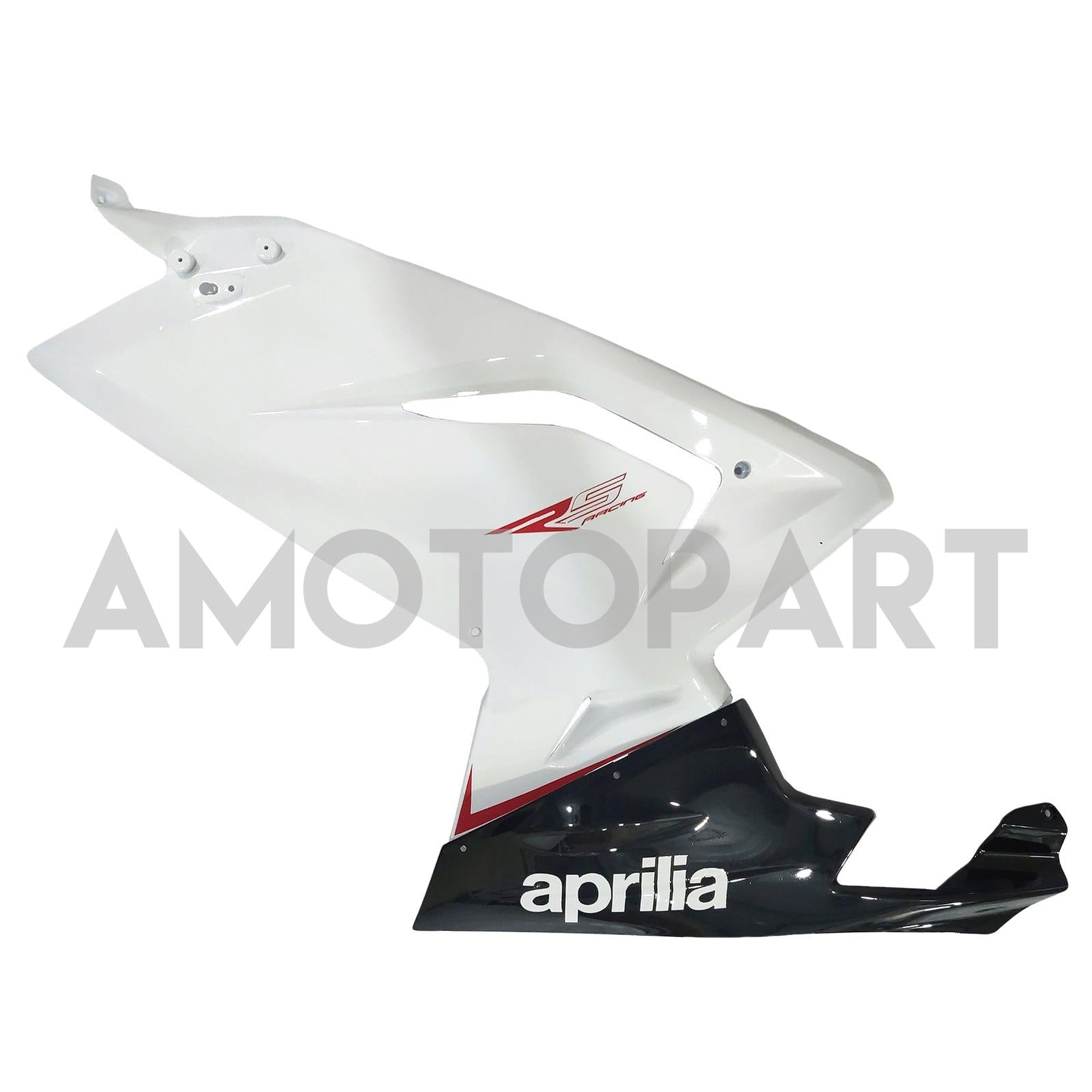 Amotopart 2006-2011 Aprilia RS125 Glossy White Black Fairing Kit