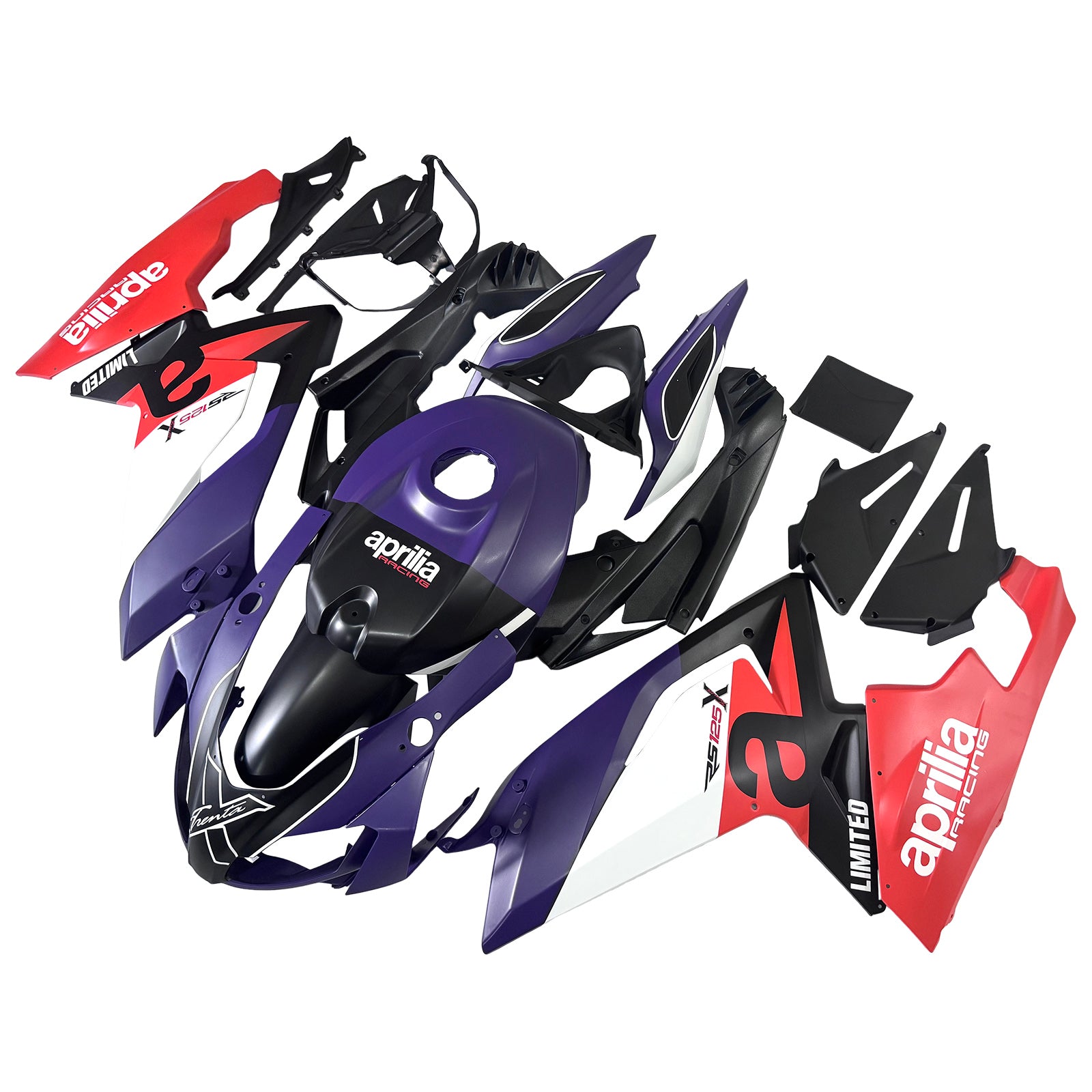 Amotopart 2006-2011 Aprilia RS125 Purple Red White Fairing Kit