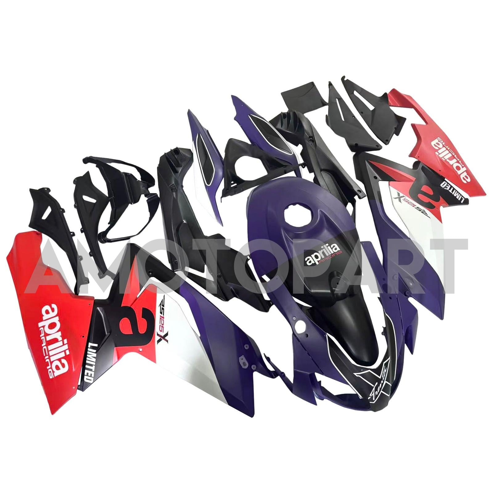 Amotopart 2006-2011 Aprilia RS125 Purple Red White Fairing Kit