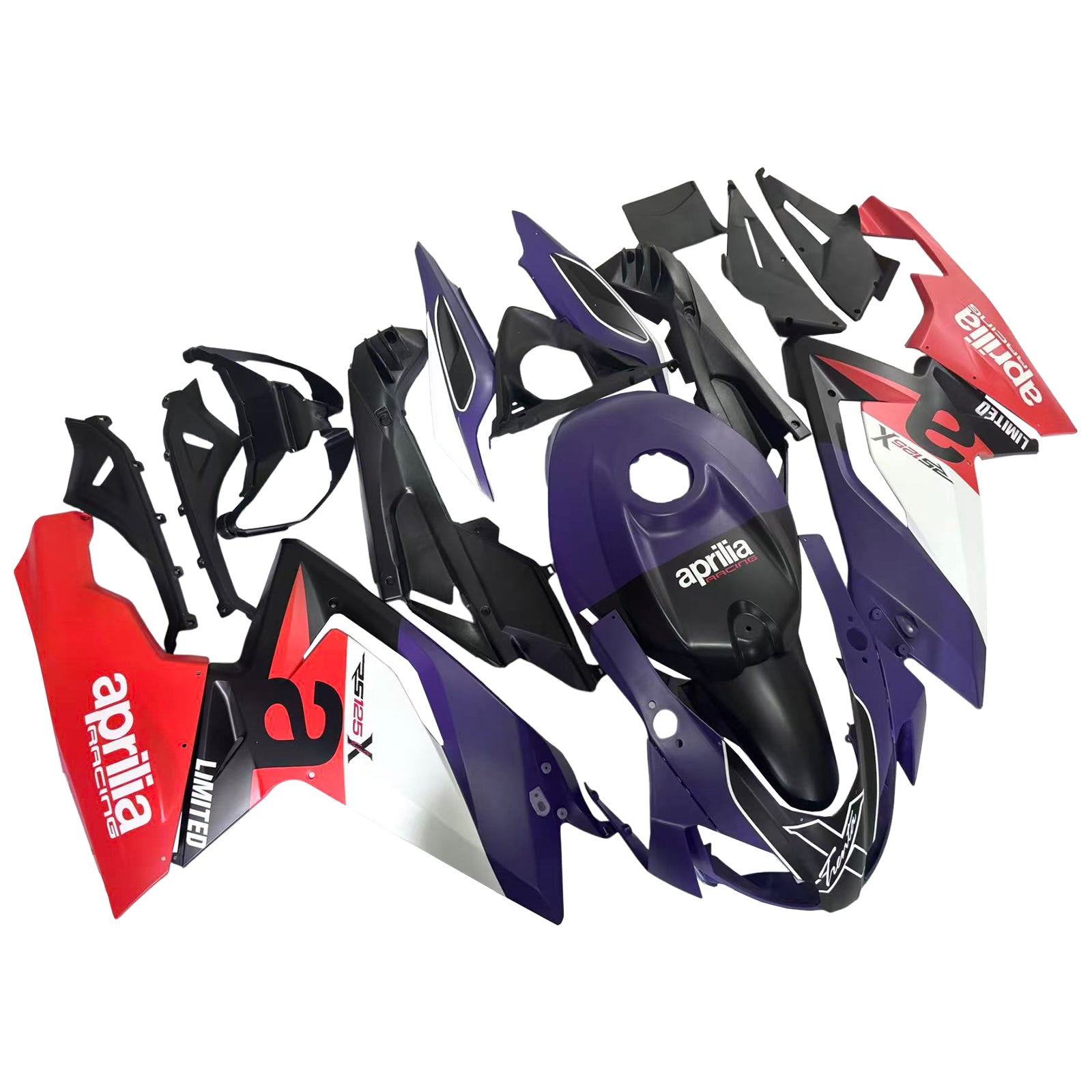 Amotopart 2006-2011 Aprilia RS125 Purple Red White Fairing Kit