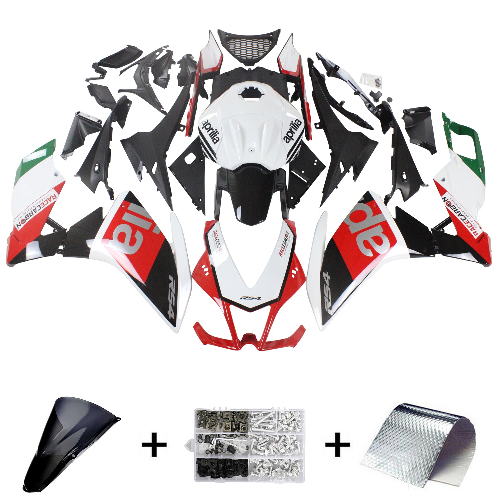 Amotopart 2012-2016 Aprilia RS4 RS125 RS50 White&Red Fairing Kit