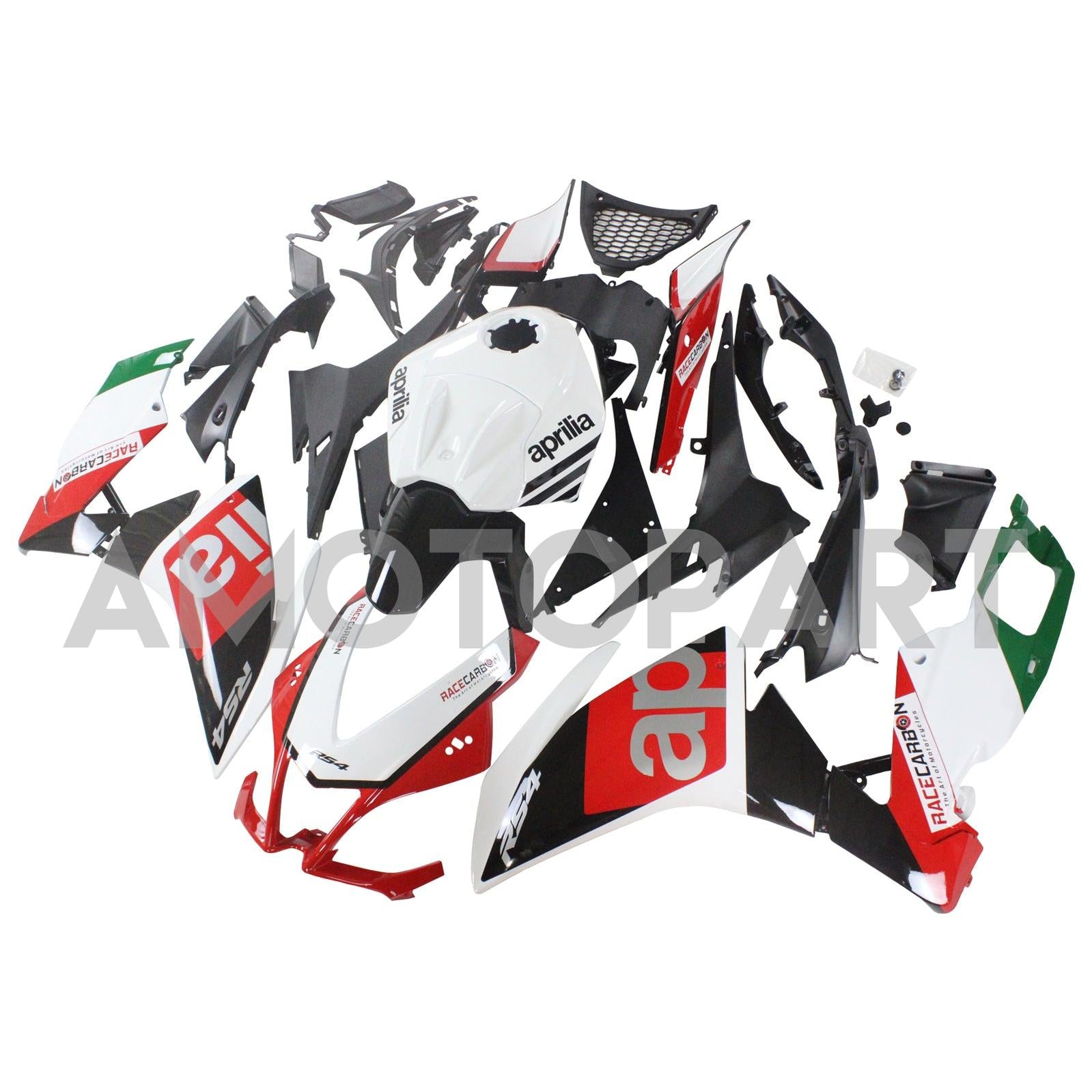 AMOTOPART 2012-2016 APRILIA RS4 RS125 RS50 White & Red Fairing Kit