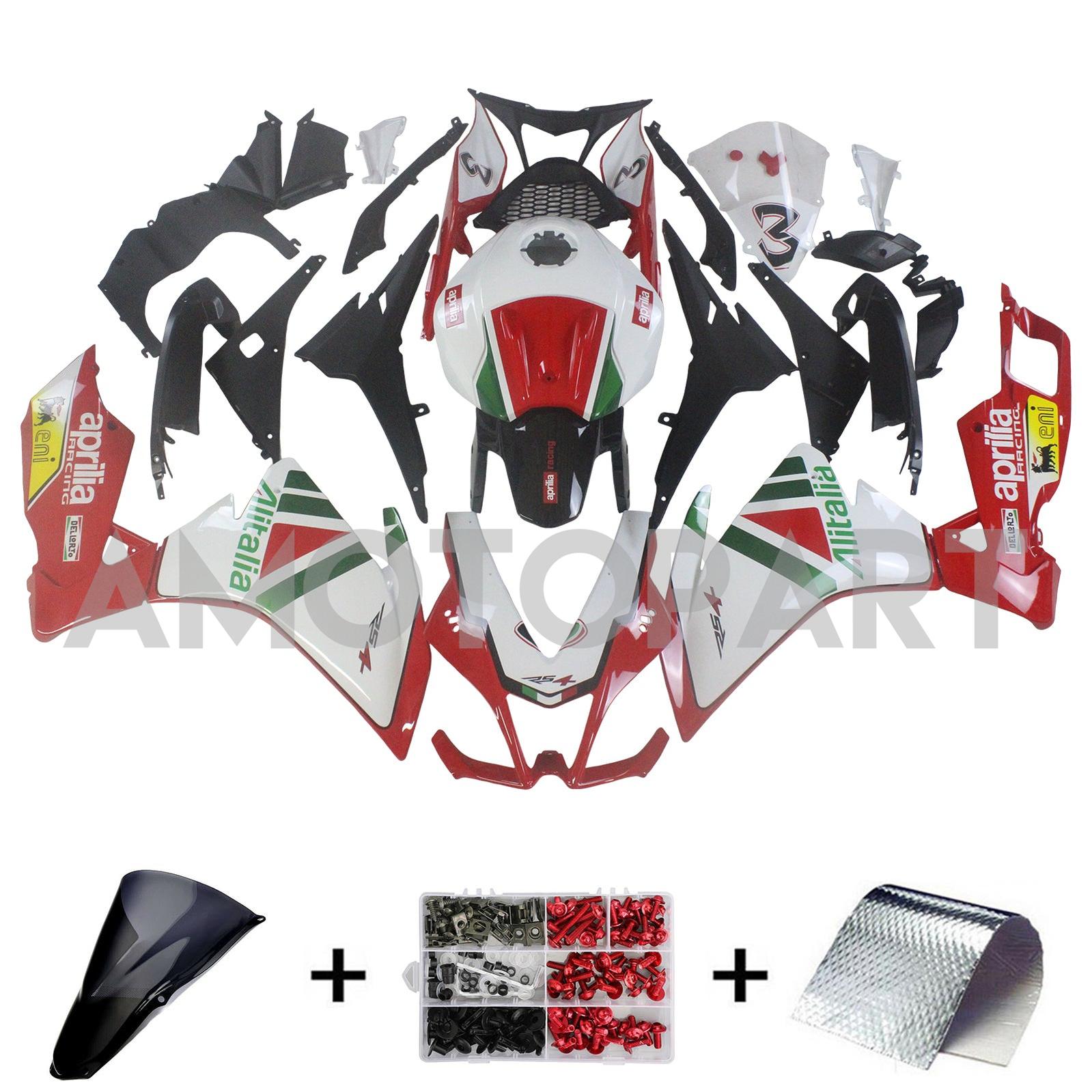 Amotopart 2012-2016 Aprilia RS4 RS125 RS50 Red & White Fairing Kit