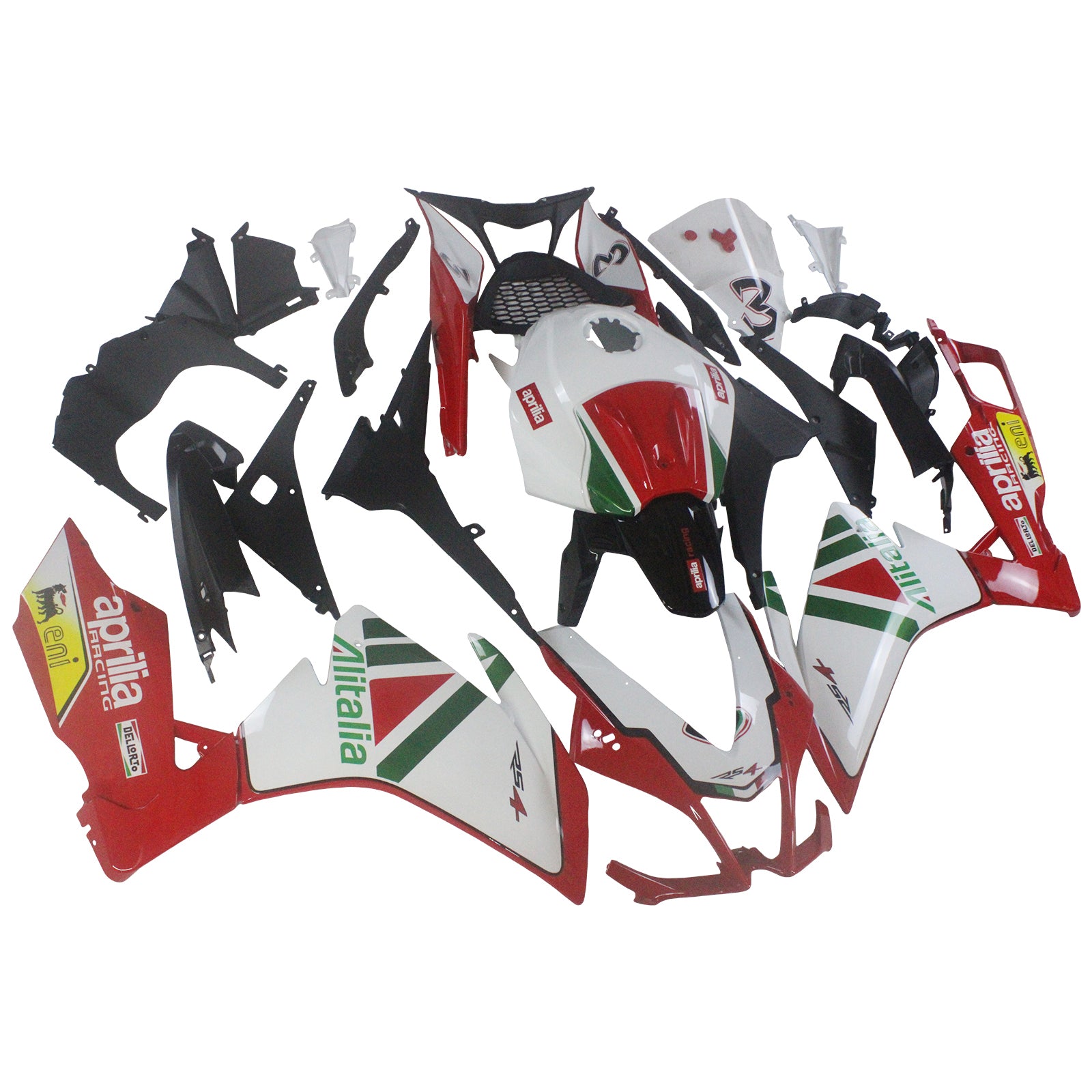 Amotopart 2012–2016 Aprilia RS4 RS125 RS50 rot-weißes Verkleidungsset