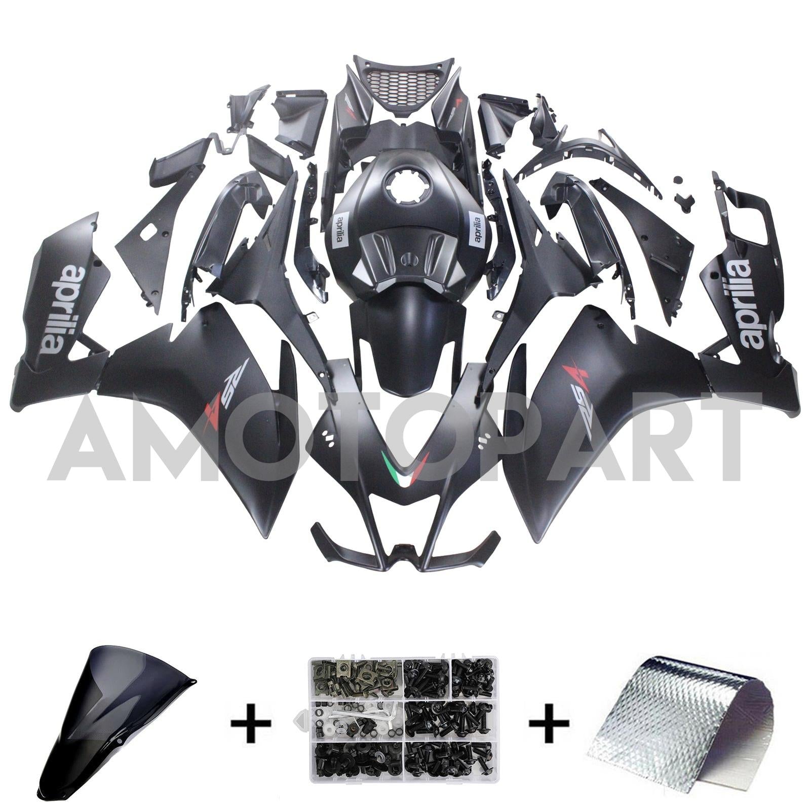 Amotopart 2012-2016 Aprilia RS4 RS125 RS50 Matte Black Fairing Kit