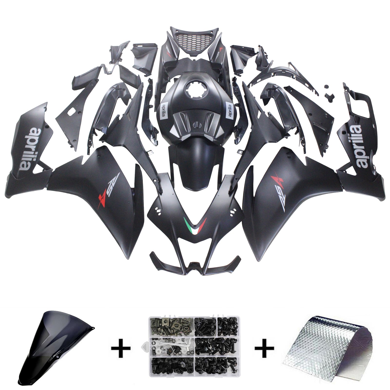 Amotopart 2012-2016 Aprilia RS4 RS125 RS50 Matte Black Fairing Kit