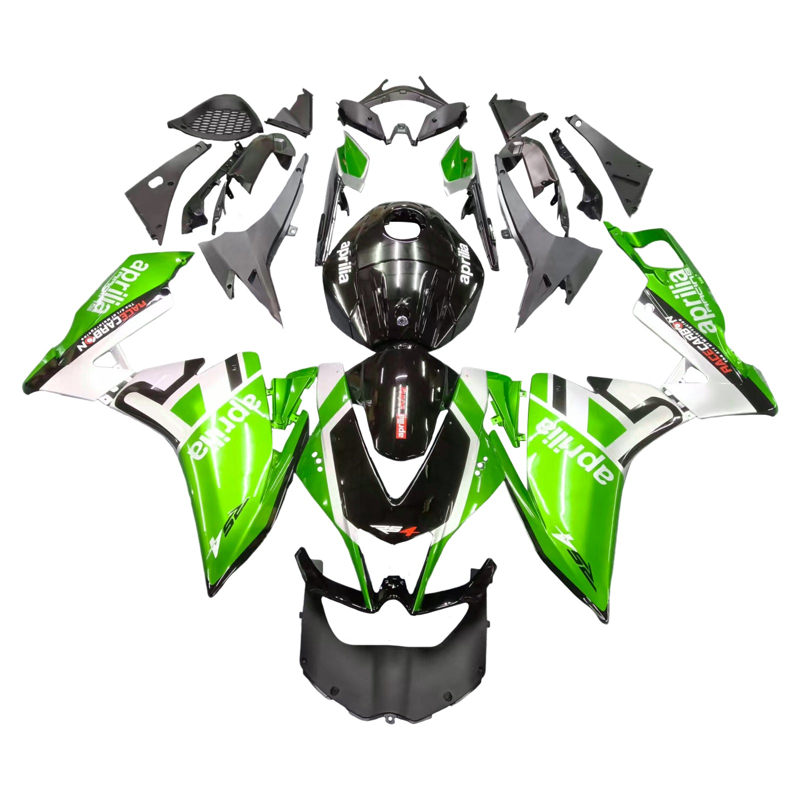 Amotopart 2012-2016 Aprilia RS4 RS125 RS50 Green&Black Fairing Kit