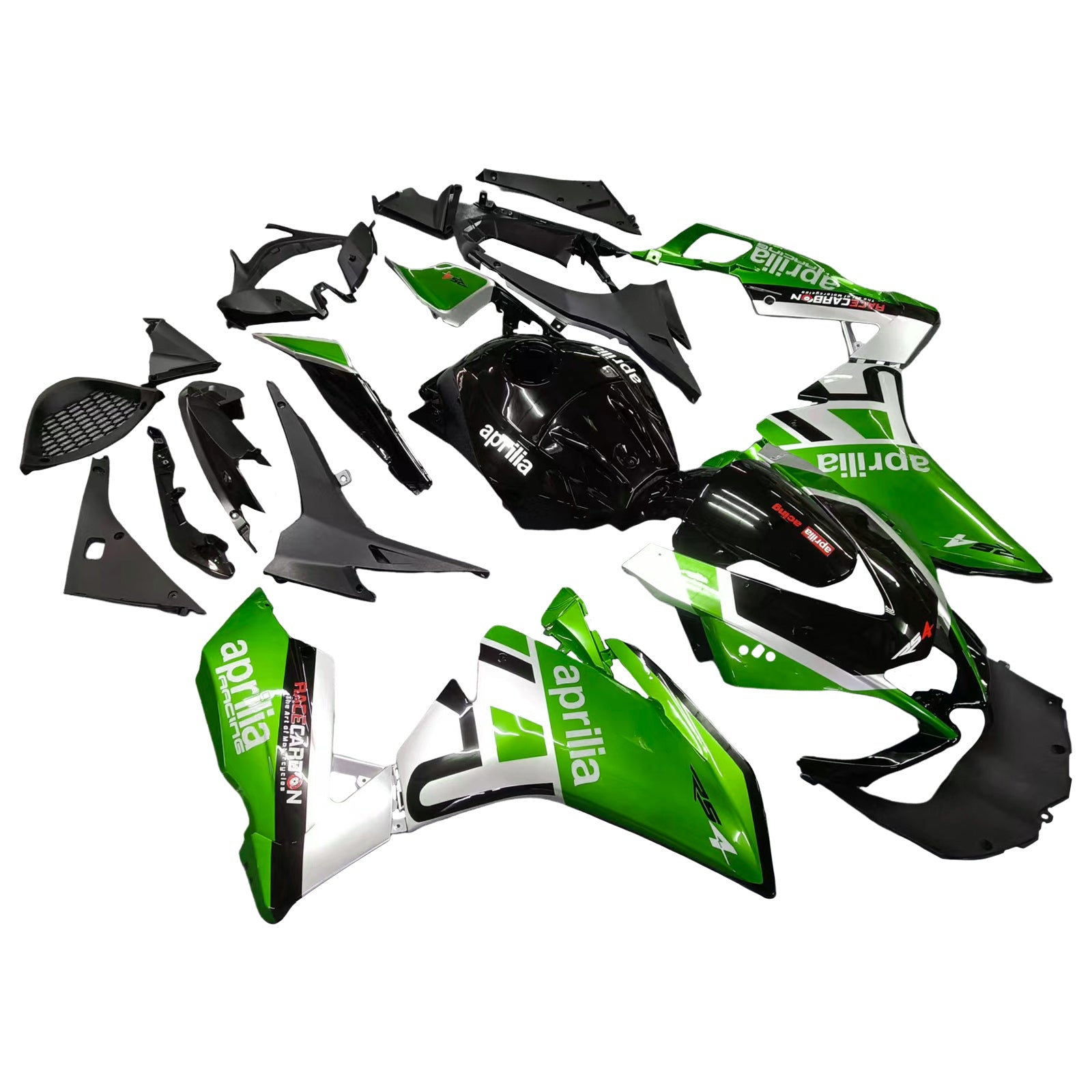 Amotopart 2012-2016 Aprilia RS4 RS125 RS50 Green&Black Fairing Kit