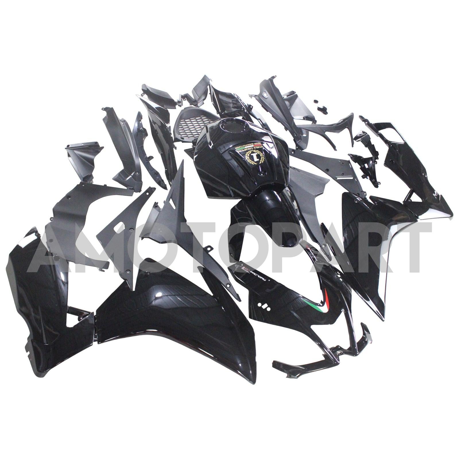 AMOTOPART 2012-2016 APRILIA RS4 RS125 RS50 GLOSSY Black Fairing Kit