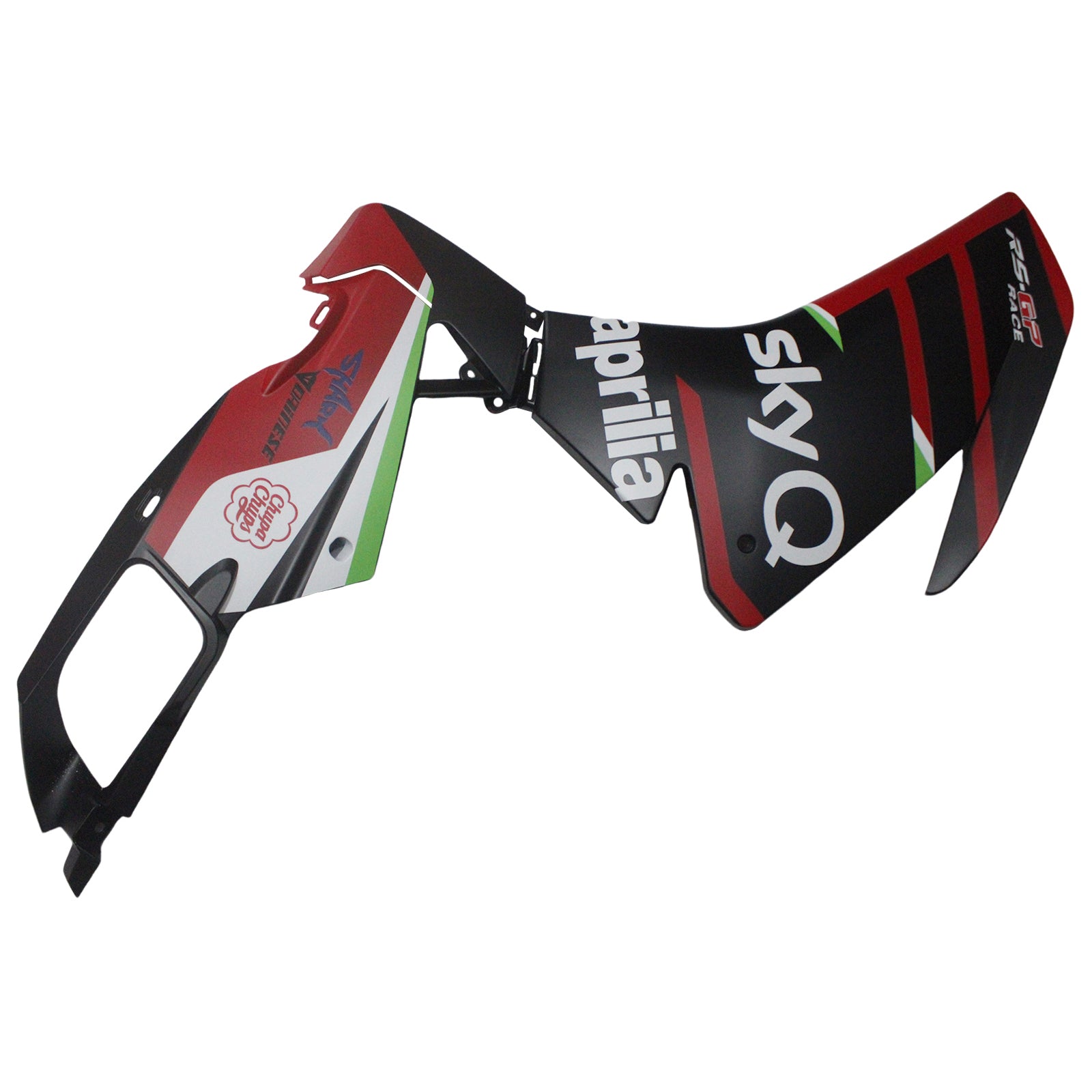 Amotopart 2012-2016 RS4 125 50 Aprillia Red & Green Style2 Zestaw owiewki