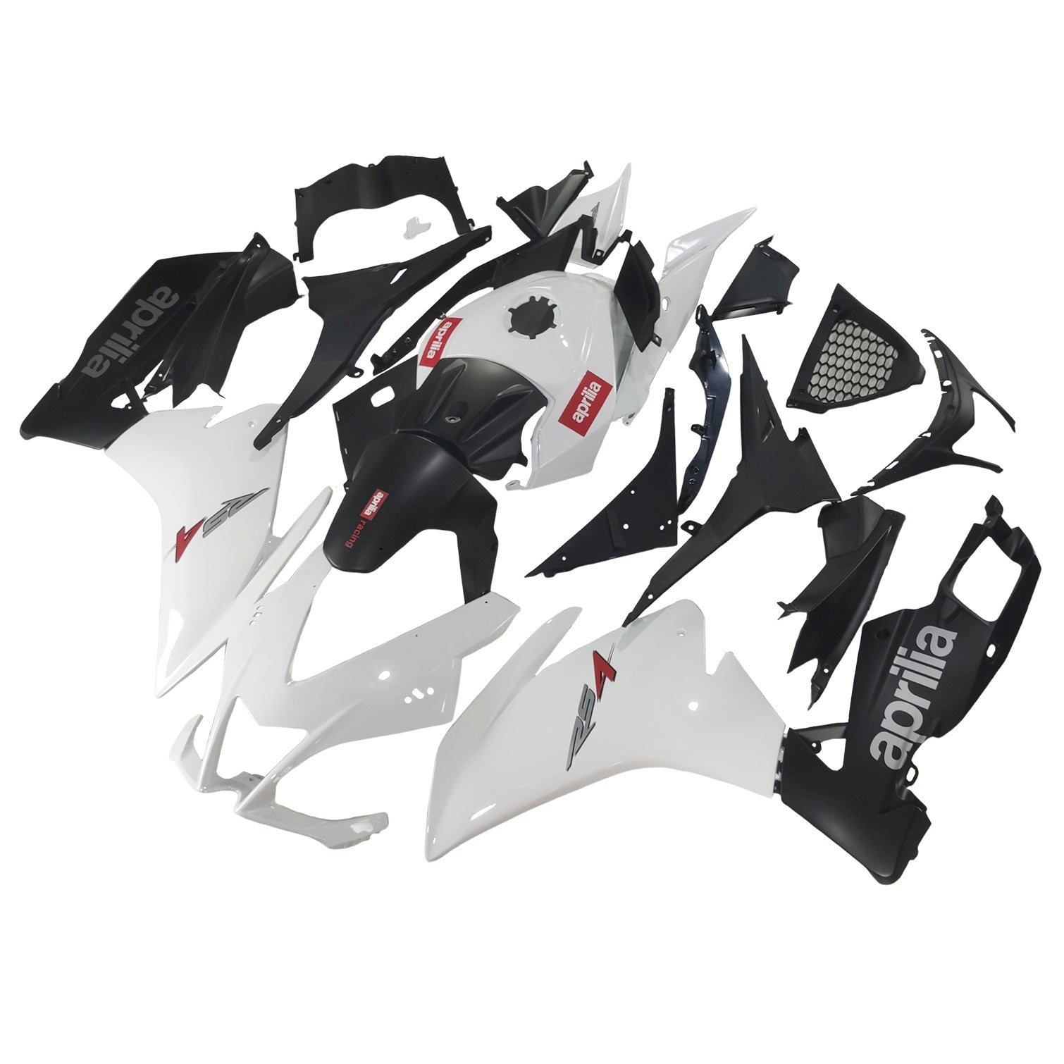 Amotopart 2012-2016 RS4 125 50 Aprilia White&Black Fairing Kit