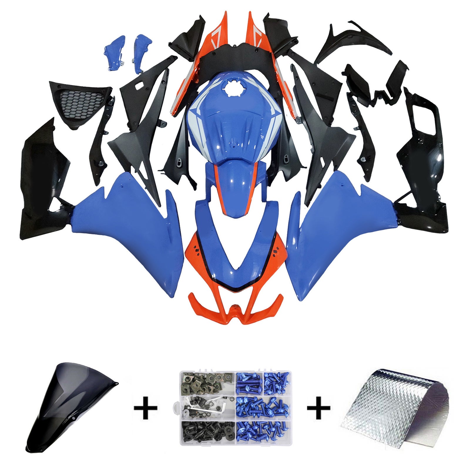 Amotopart 2012-2016 RS4 125 50 Aprilia Blue & Orange Failing Kit