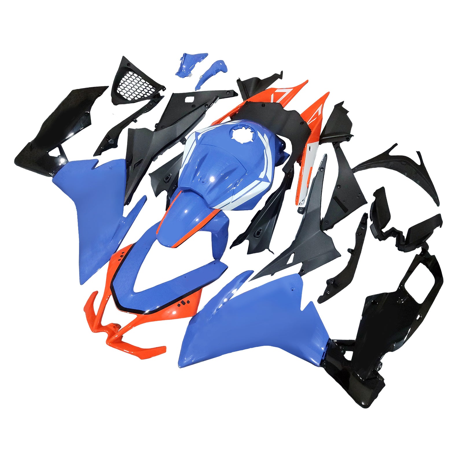 Amotopart 2012-2016 RS4 125 50 Aprilia Blue&Orange Fairing Kit
