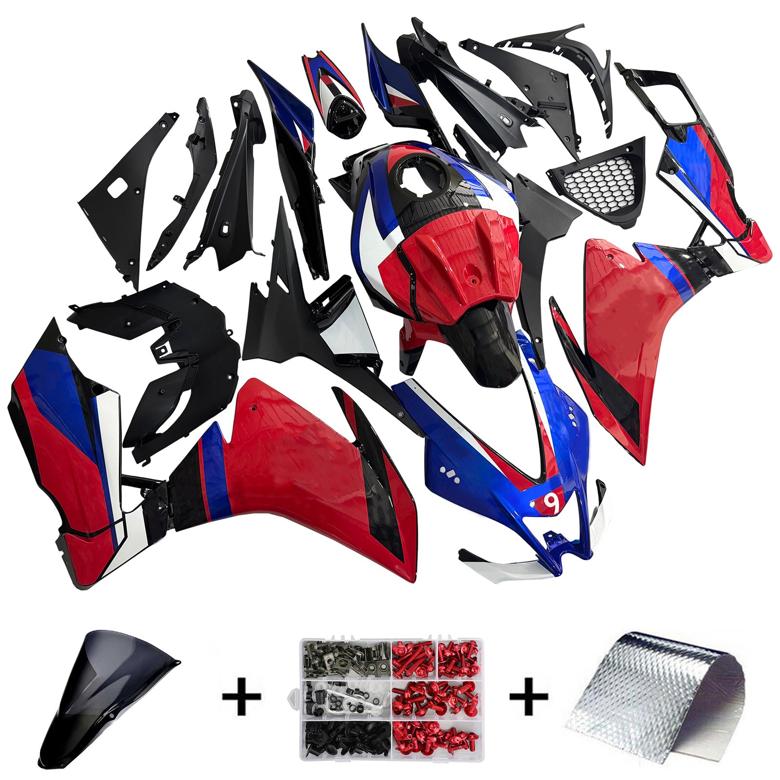 AMOTOPART 2012-2016 APRILIA RS4 / 125/50 Rödblå fairing-kit