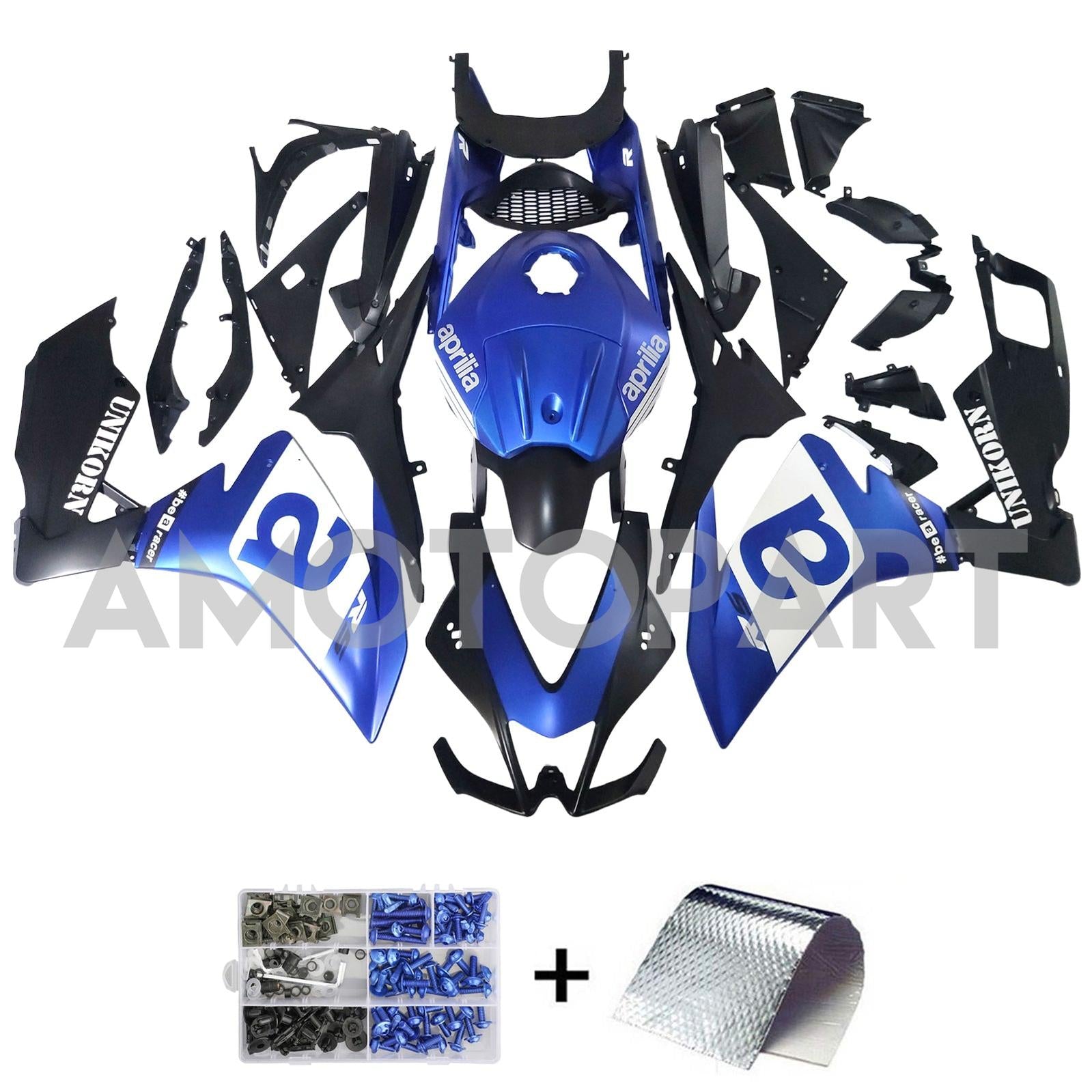 AMOTOPART 2012-2016 APRILIA RS4 / 125 /50 BLÅ BLACK FAIRING KIT