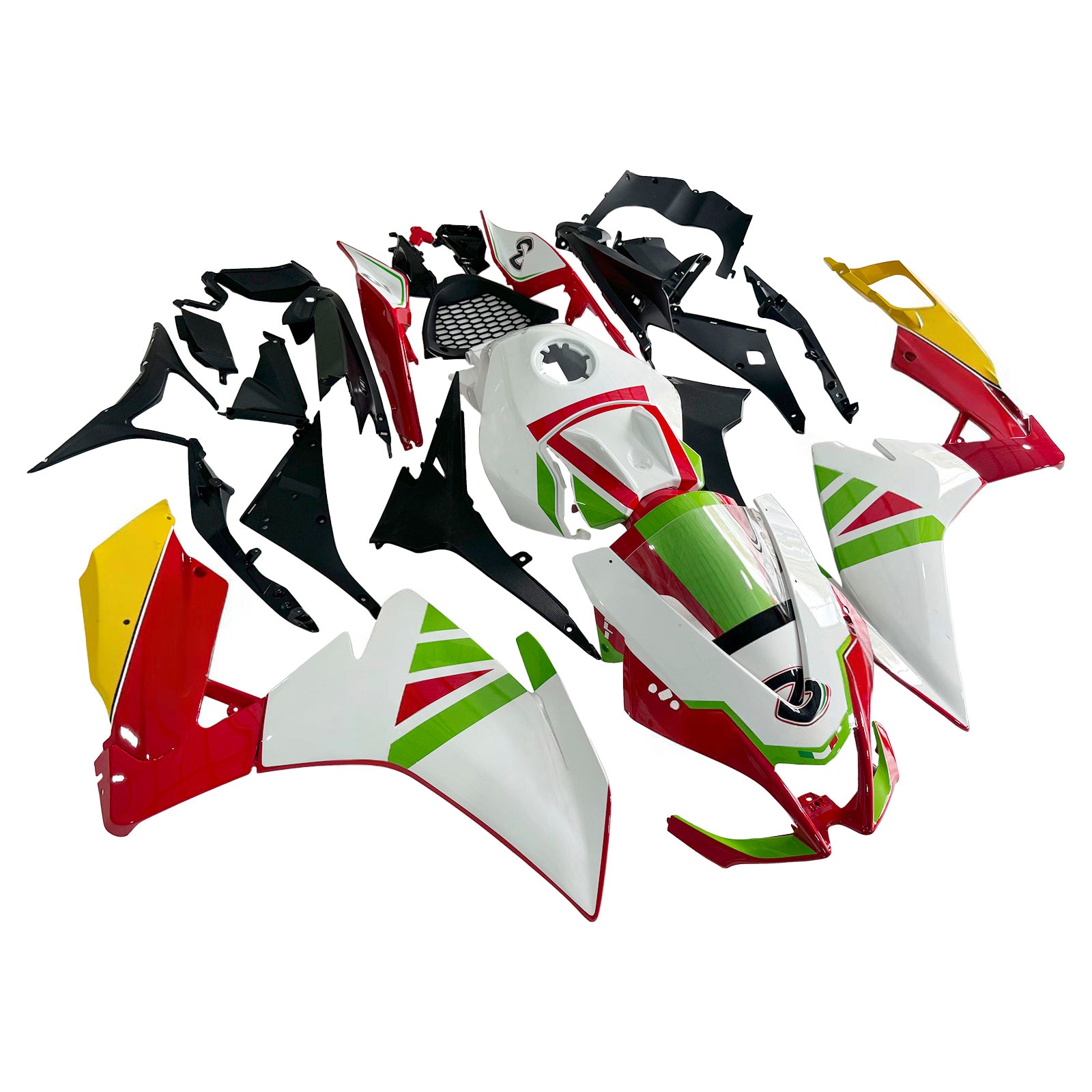 Amotopart 2012-2016 Aprilia RS4 / 125 / 50 Green Red White Fairing Kit