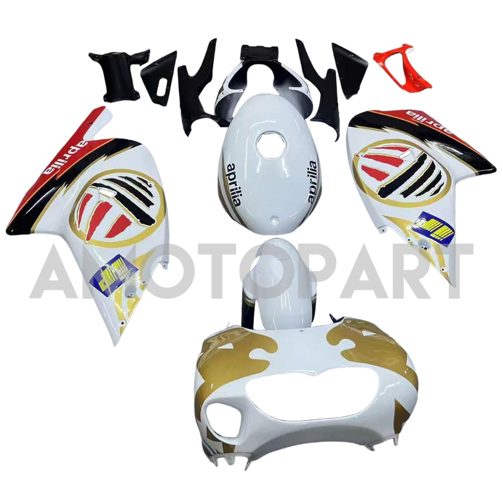 Amotopart 2000-2005 Aprilia RS125 White&Gold Fairing Kit
