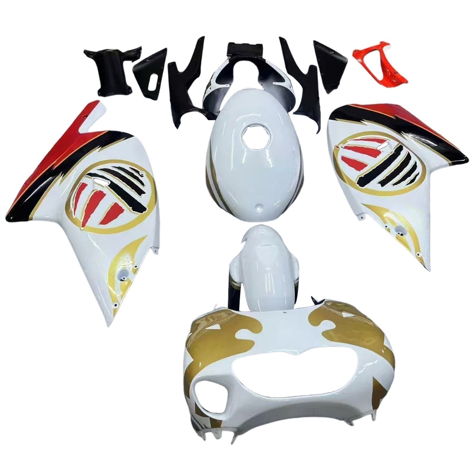 Amotopart 2000-2005 Aprilia RS125 White & Gold Fairing Kit