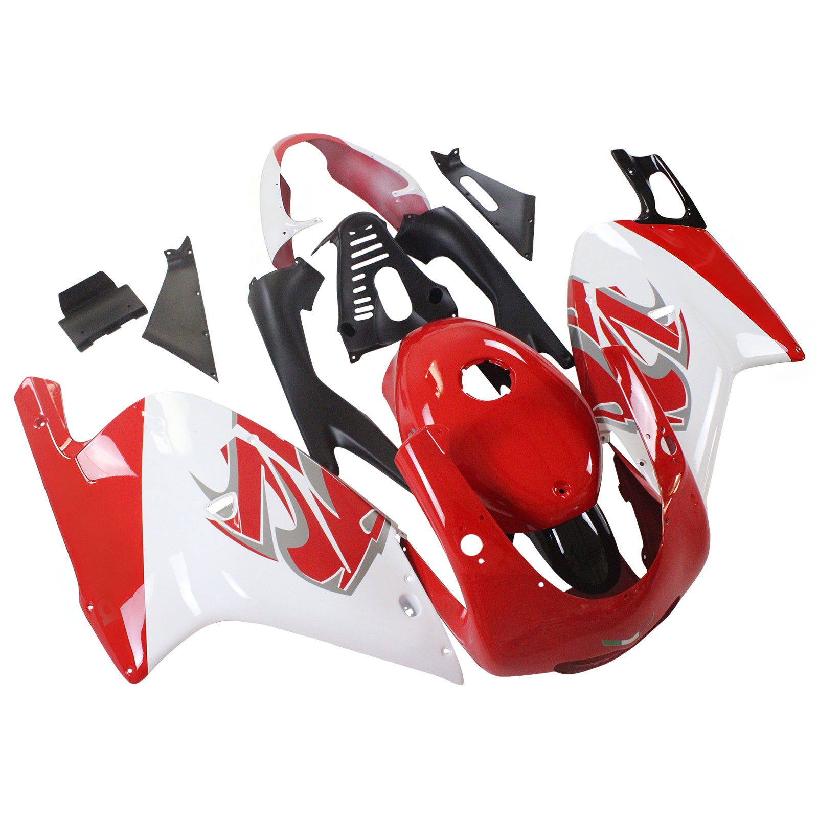 Amotopart Aprilia RS125 Blanc 2000-2005&Kit de carénage rouge
