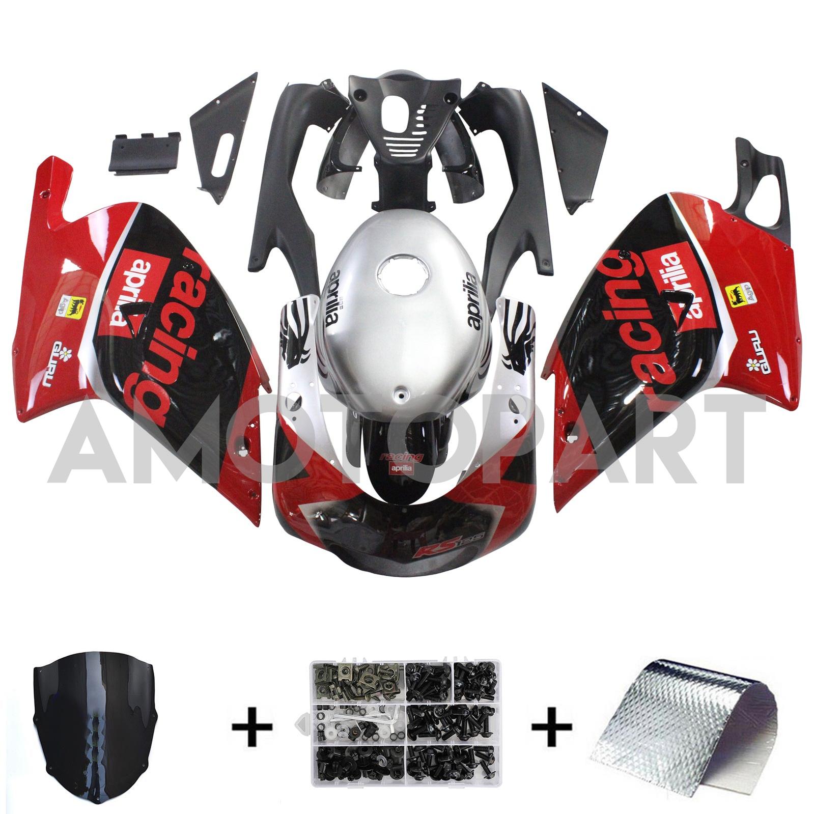 Amotopart 2000-2005 Aprilia RS125 Red&Black Fairing Kit
