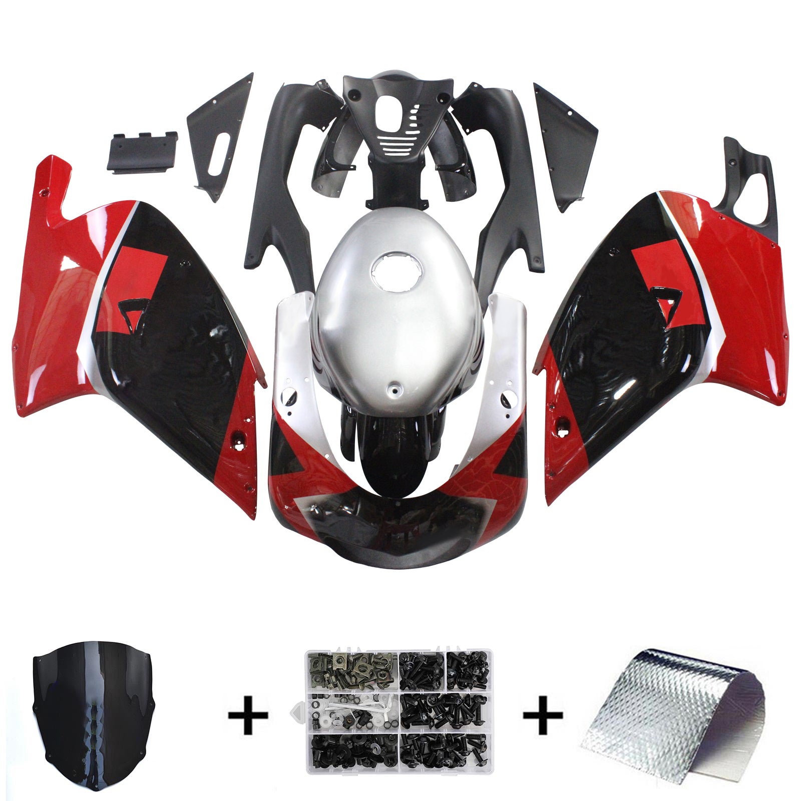 Amotopart 2000-2005 Aprilia RS125 Red & Black Fairing Kit
