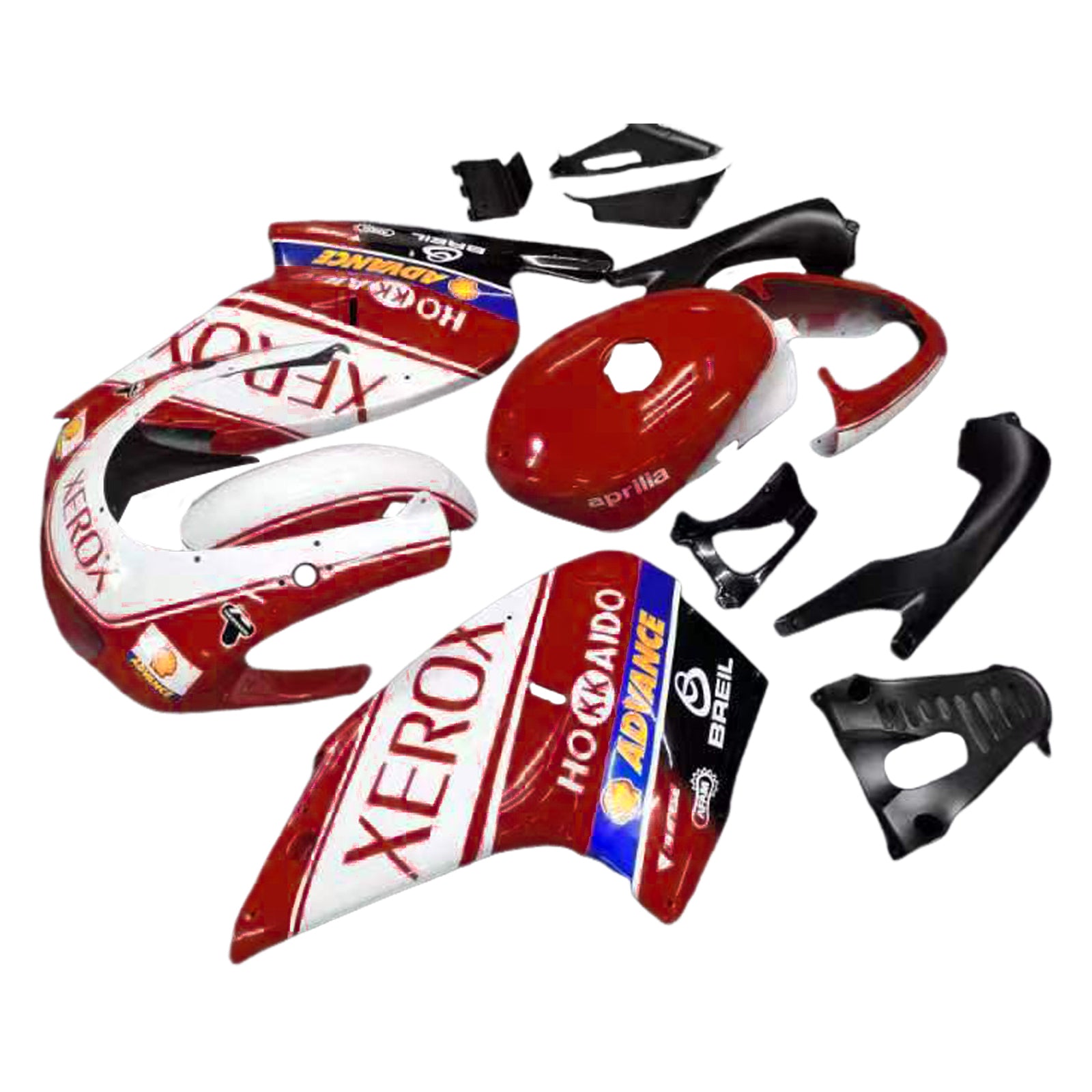 Amotopart 2000-2005 Aprilia RS125 XEROX Kit de carénage blanc et rouge