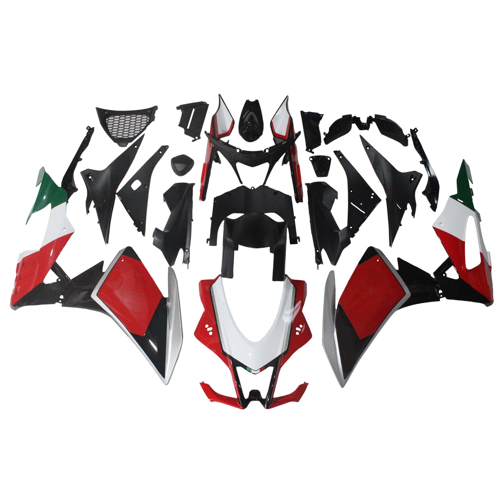 Amotopart Aprilia 2016-2020 RSV4 1000 Red&Green Style5 Fairing Kit