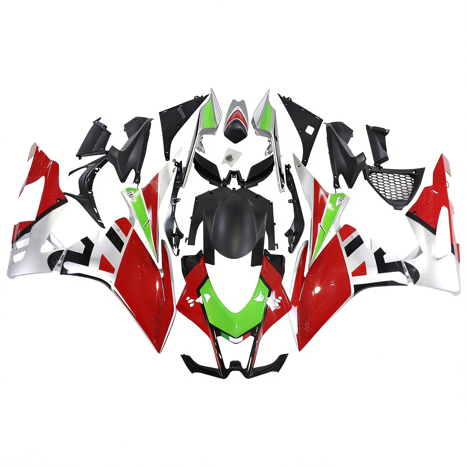 Amotopart Aprilia 2016-2020 RSV4 1000 Red&Green Style3 Fairing Kit