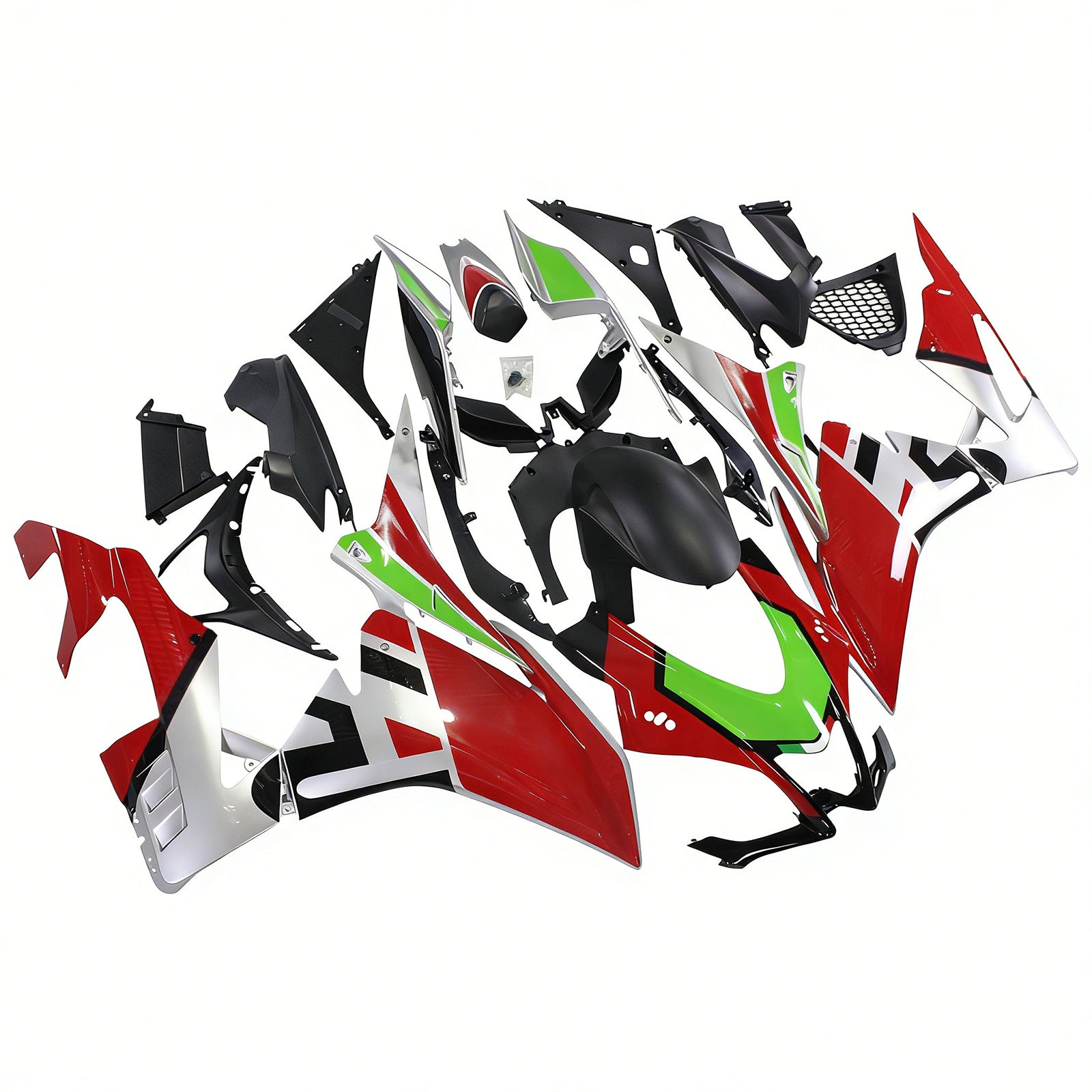 Amotopart Aprilia 2016-2020 RSV4 1000 Red&Green Style3 Fairing Kit