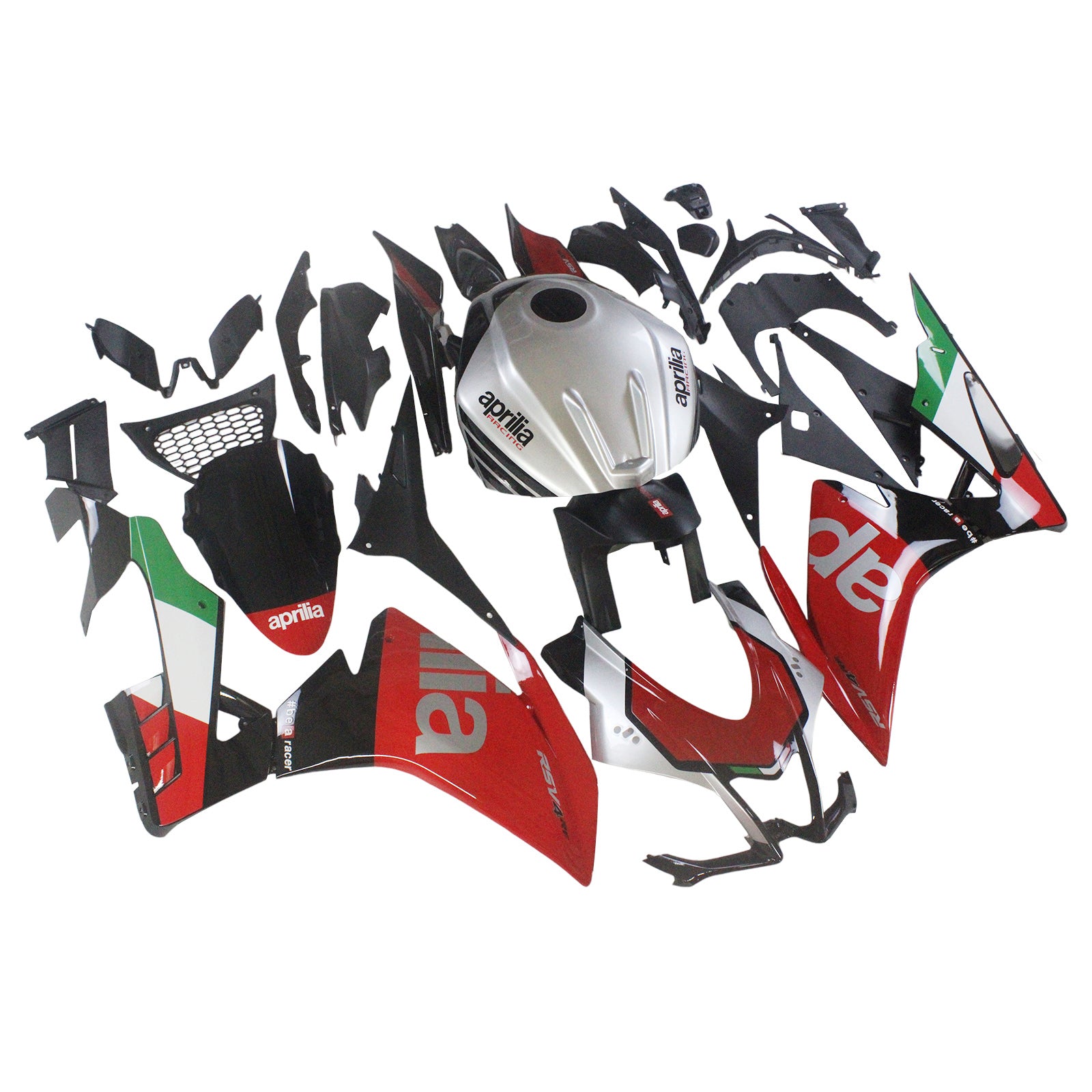 Amotopart Aprilia 2016-2020 RSV4 1000 Red&Green Style2 Fairing Kit