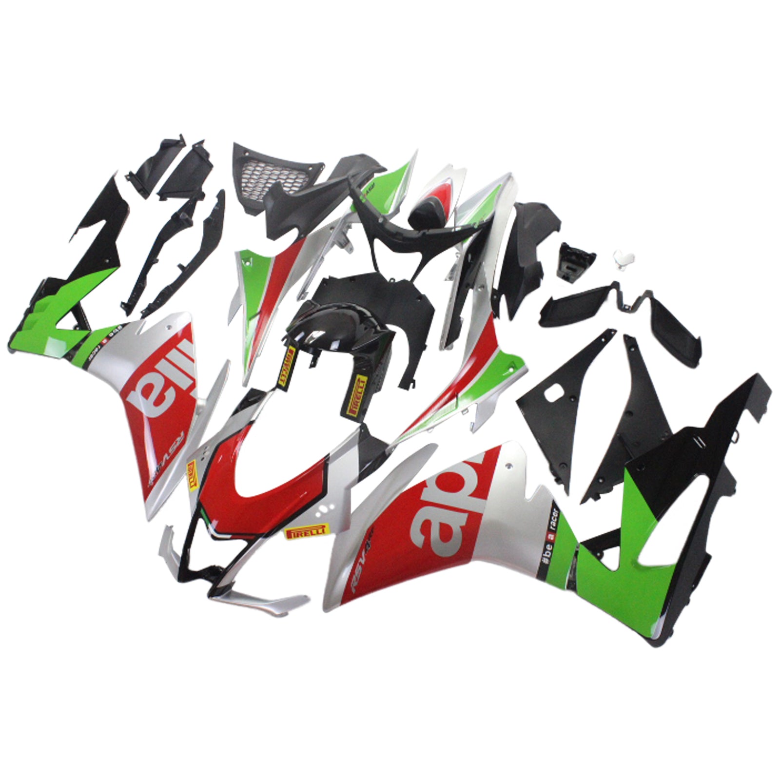 Amotopart Aprilia 2016–2020 RSV4 1000 Red&amp;Green Style1 Verkleidungsset