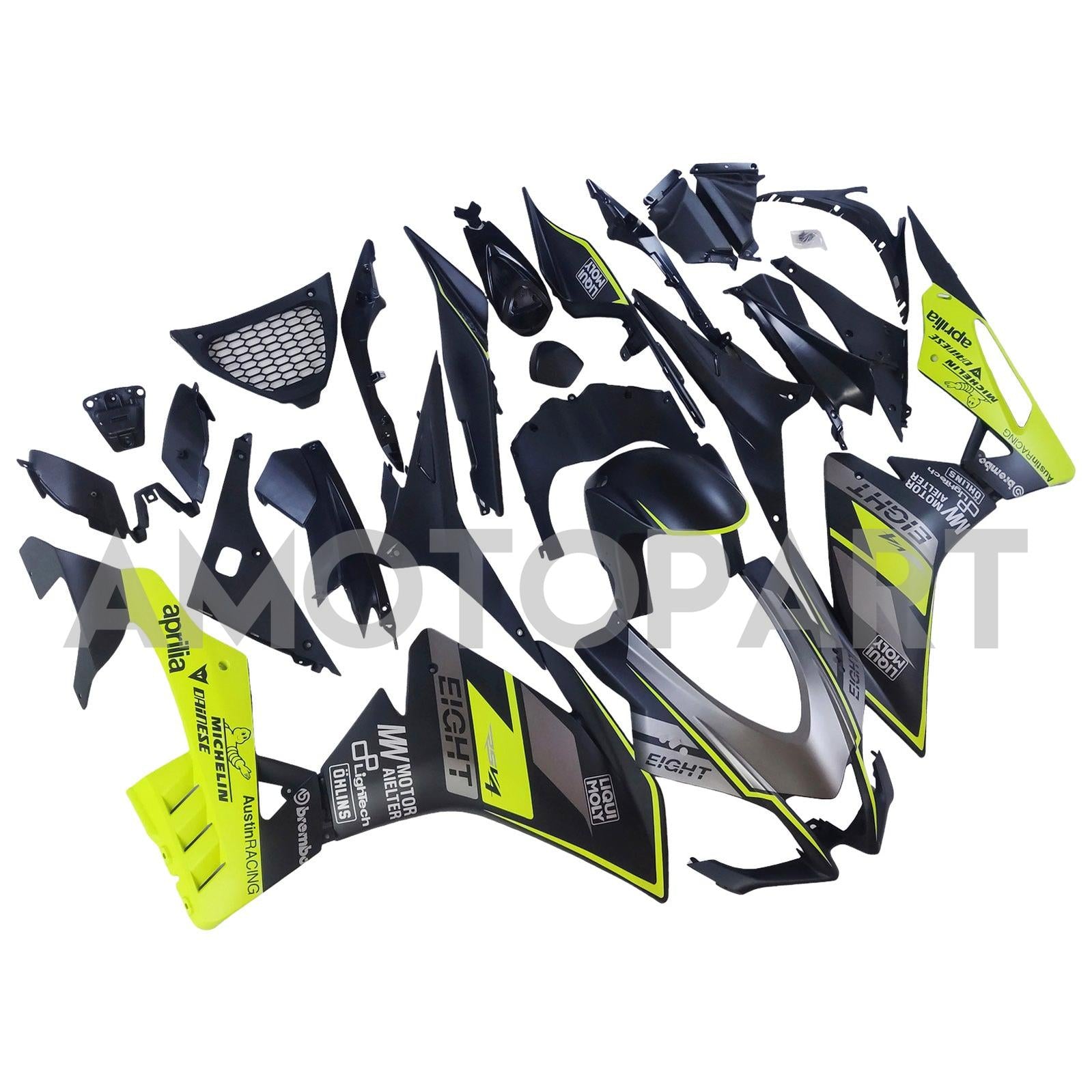 Amotopart Aprilia 2016-2020 RSV4 1000 Yellow&Black Fairing Kit