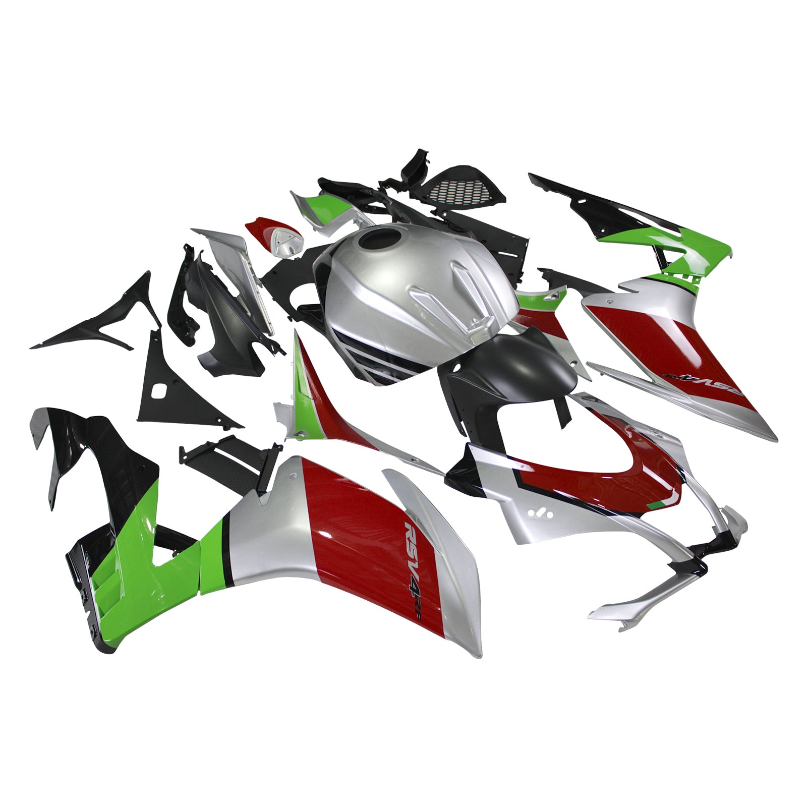 Amotopart Aprilia 2016-2020 RSV4 1000 Red&Green Style9 Fairing Kit