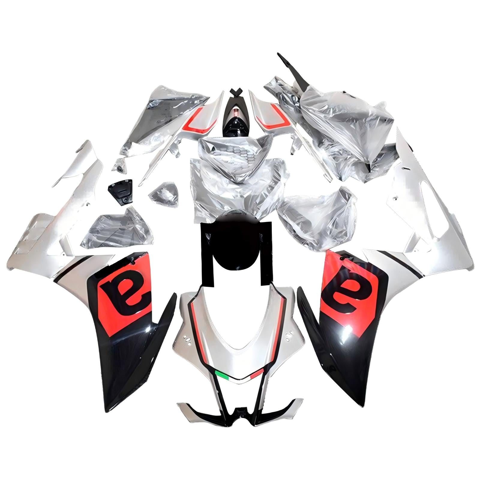 Amotopart Aprilia 2016-2020 RSV4 1000 Red & Black Style4 Fairing Kit