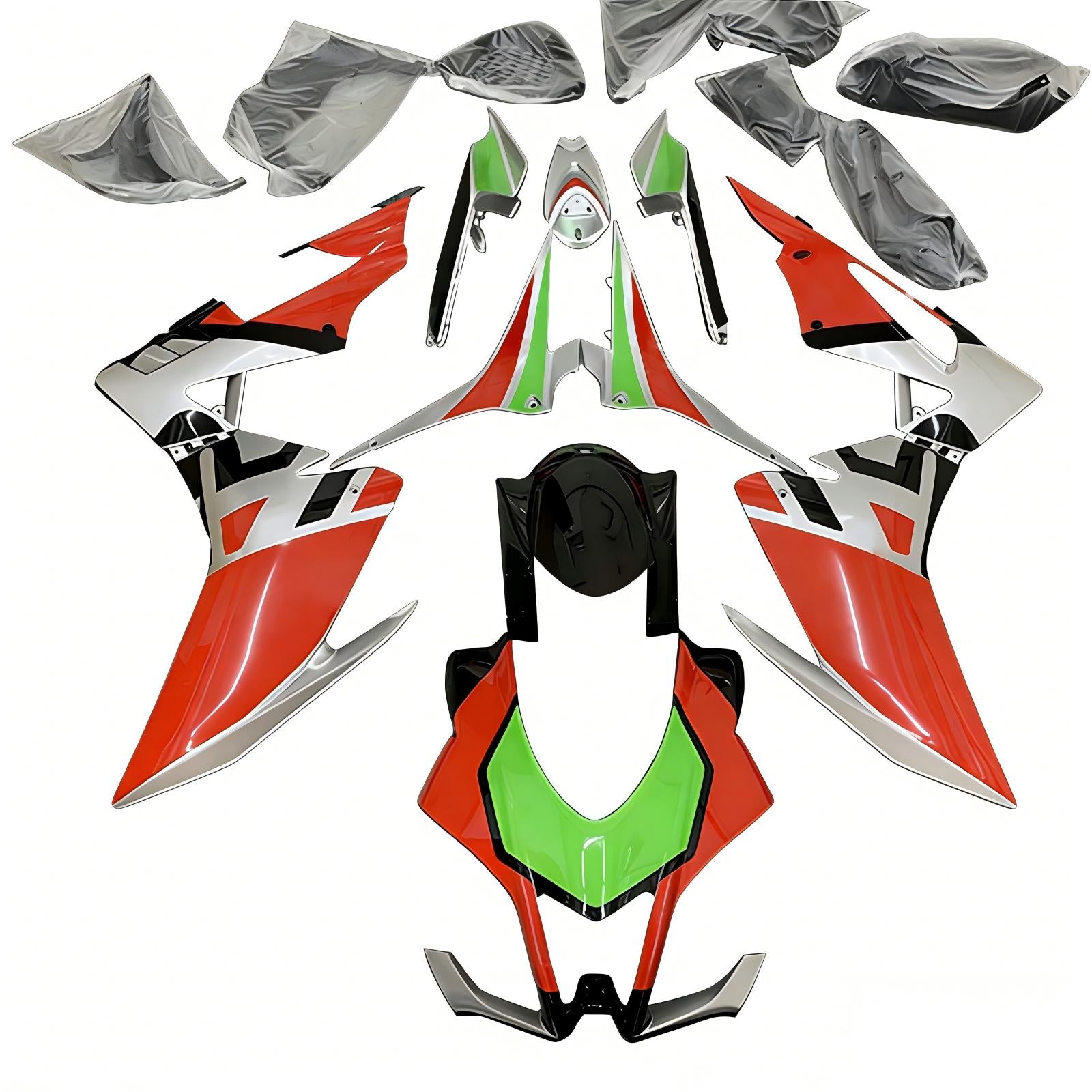 Amotopart Aprilia 2016-2020 RSV4 1000 Red & Green Style 6 Fairing Kit