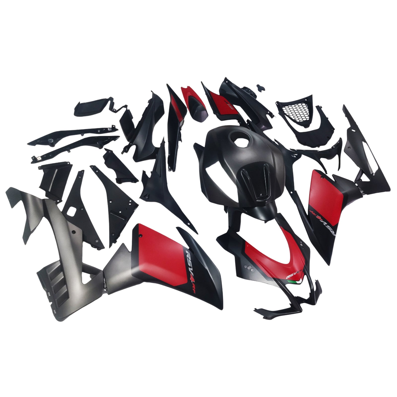Amotopart Aprilia 2016-2020 RSV4 1000 Matte Red&Black Style1 Fairing Kit
