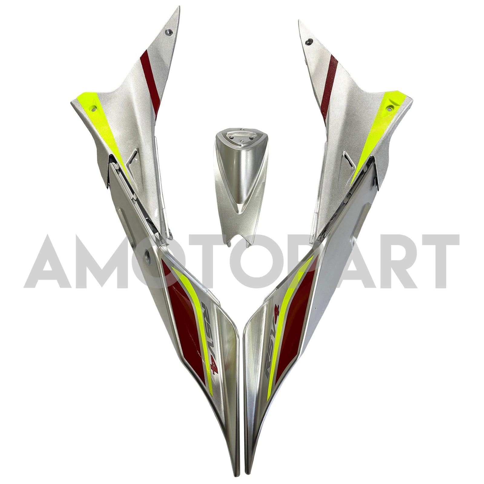 Amotopart 2016-2020 Aprilia RSV4 1000 Yellow Black Red Fairing Kit