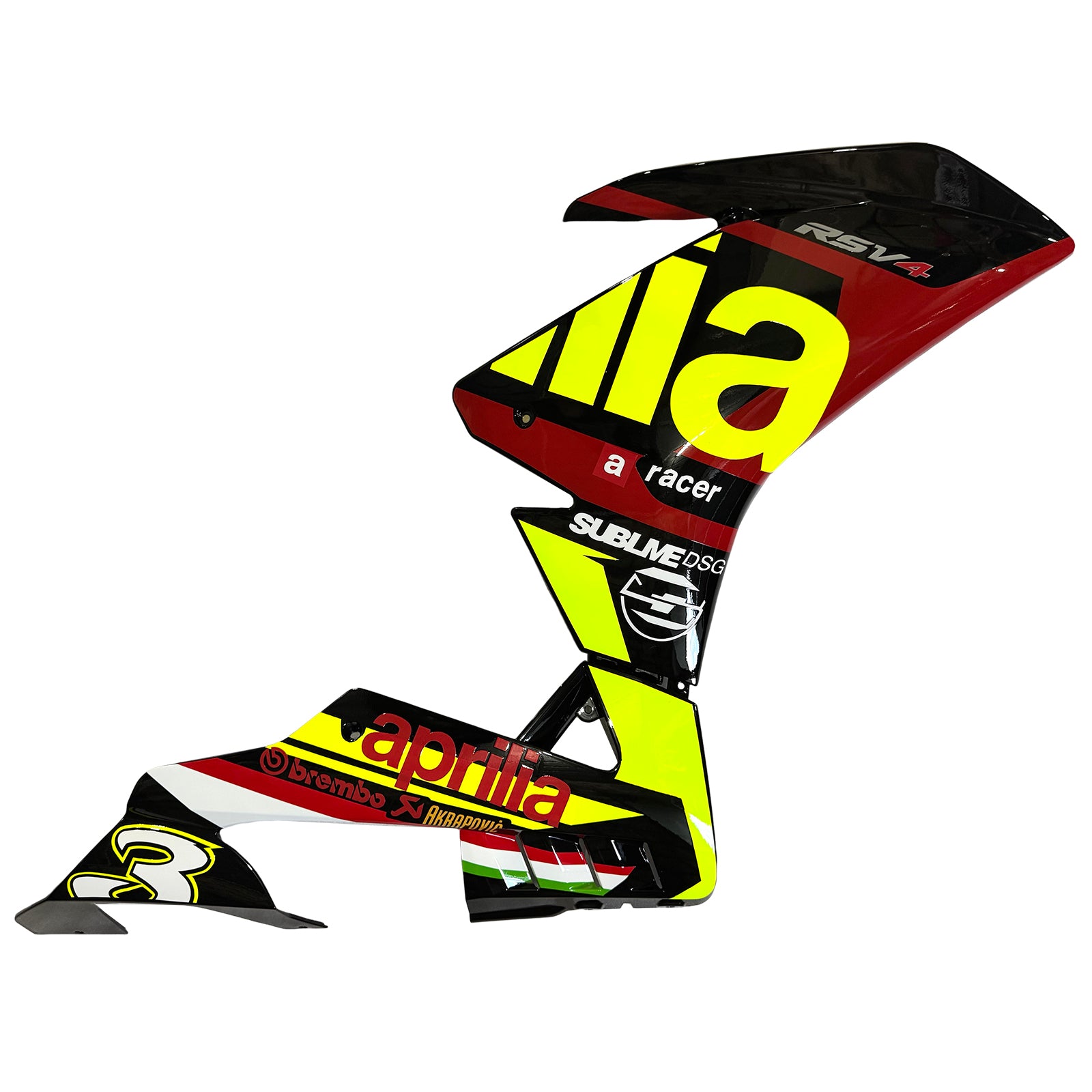 Amotopart 2016-2020 Aprilia RSV4 1000 Yellow Black Red Fairing Kit