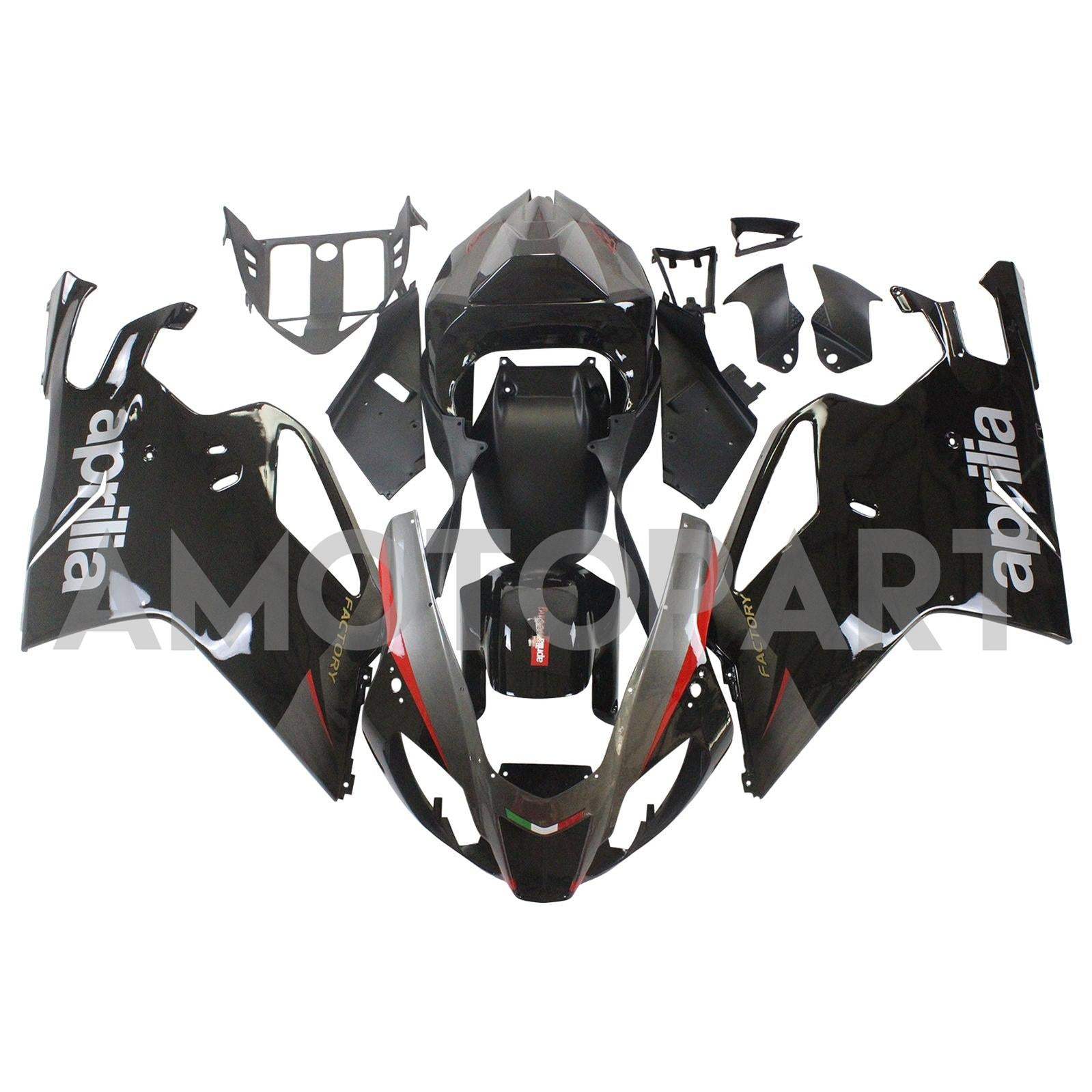 Amotopart 2003-2006 Aprilias RSV1000 Black Fairing Kit
