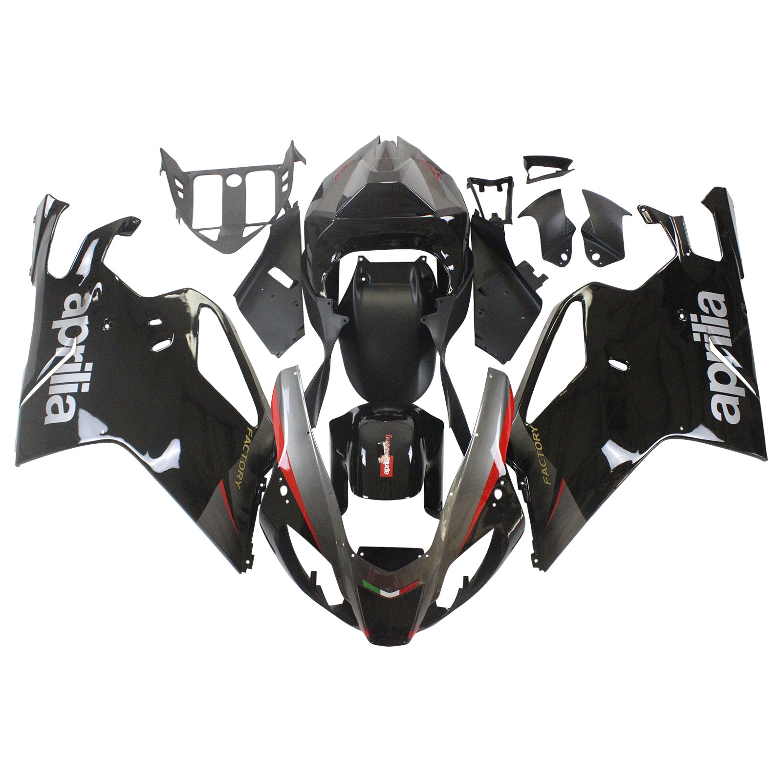 Amotopart 2003-2006 Aprilias RSV1000 Black Fairing Kit